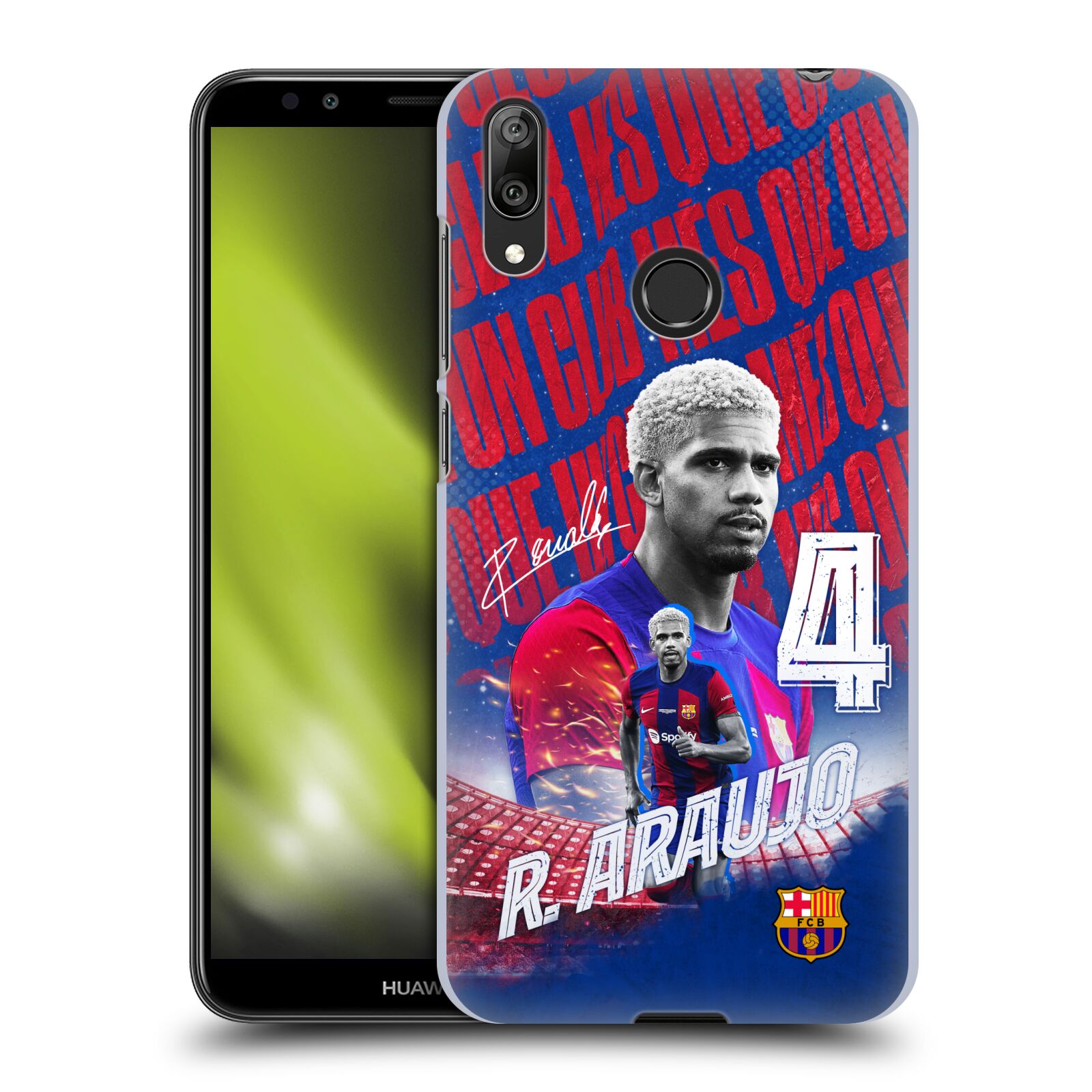 Obal na mobil Huawei Y7 2019 - HEAD CASE - FC BARCELONA - Ronald Araújo