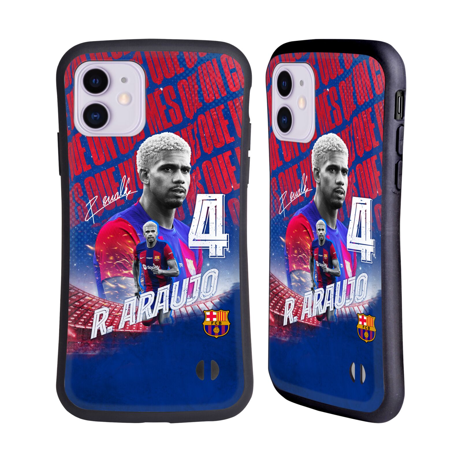 Odolný zadní obal pro mobil Apple Iphone 11 - HEAD CASE - FC Barcelona - Ronaldo Araújo