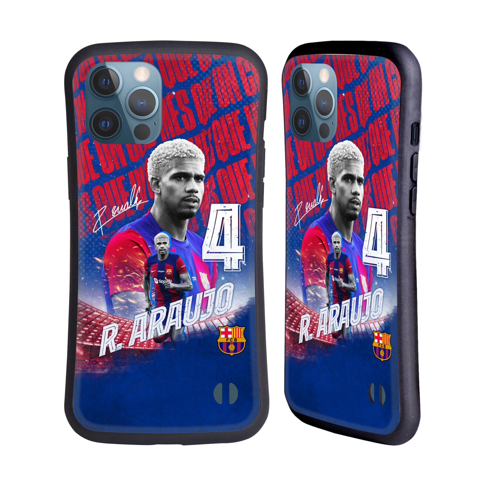 Odolný zadní obal pro mobil Apple iPhone 12 PRO MAX - HEAD CASE - FC Barcelona - Ronaldo Araújo