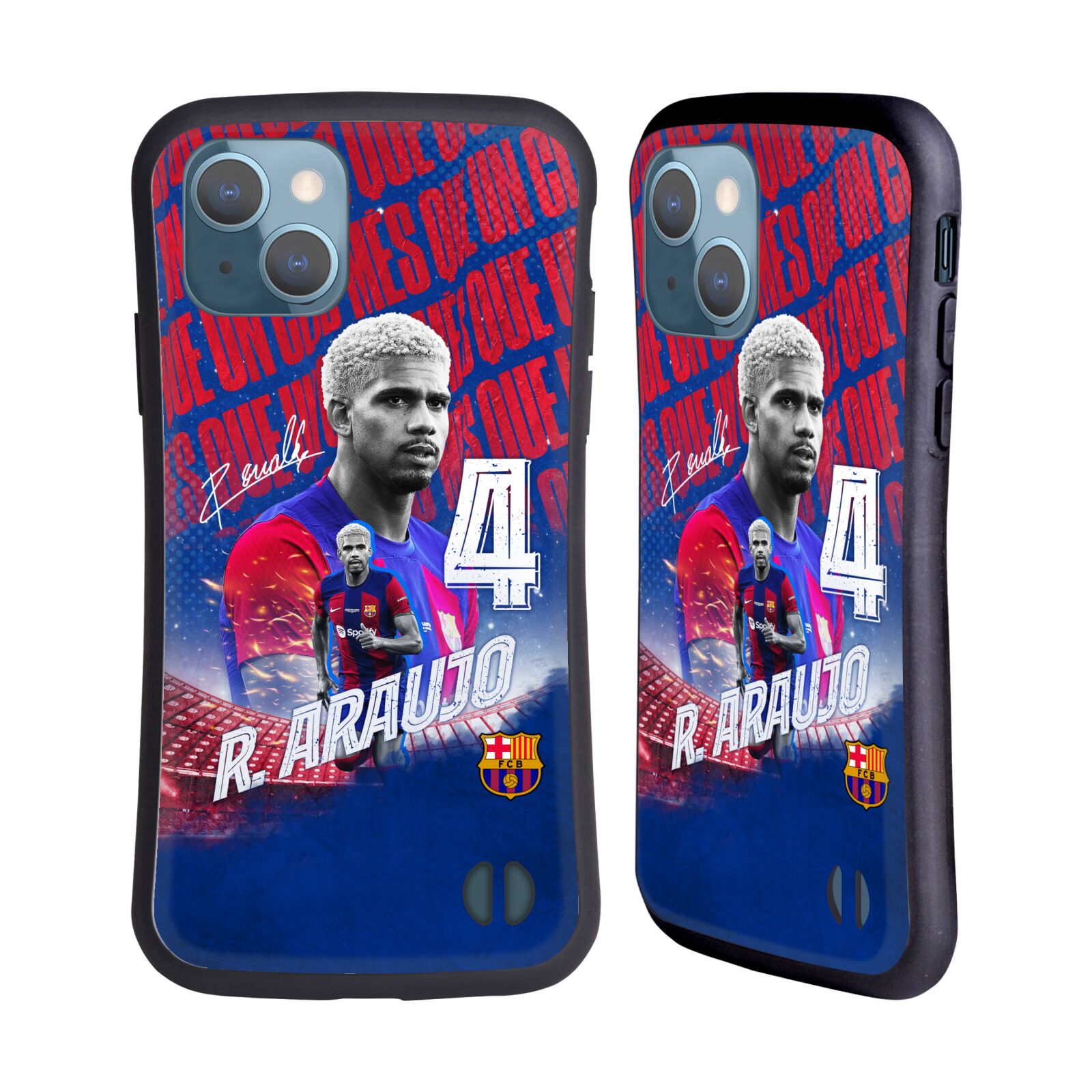 Odolný zadní obal pro mobil Apple iPhone 13 - HEAD CASE - FC Barcelona - Ronaldo Araújo