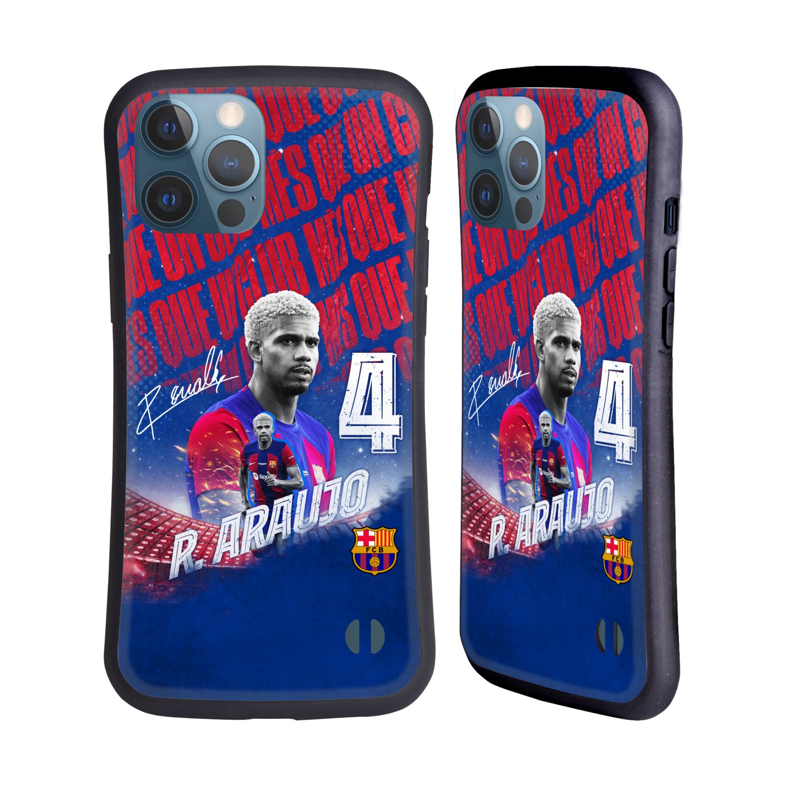 Odolný zadní obal pro mobil Apple iPhone 13 PRO MAX - HEAD CASE - FC Barcelona - Ronaldo Araújo