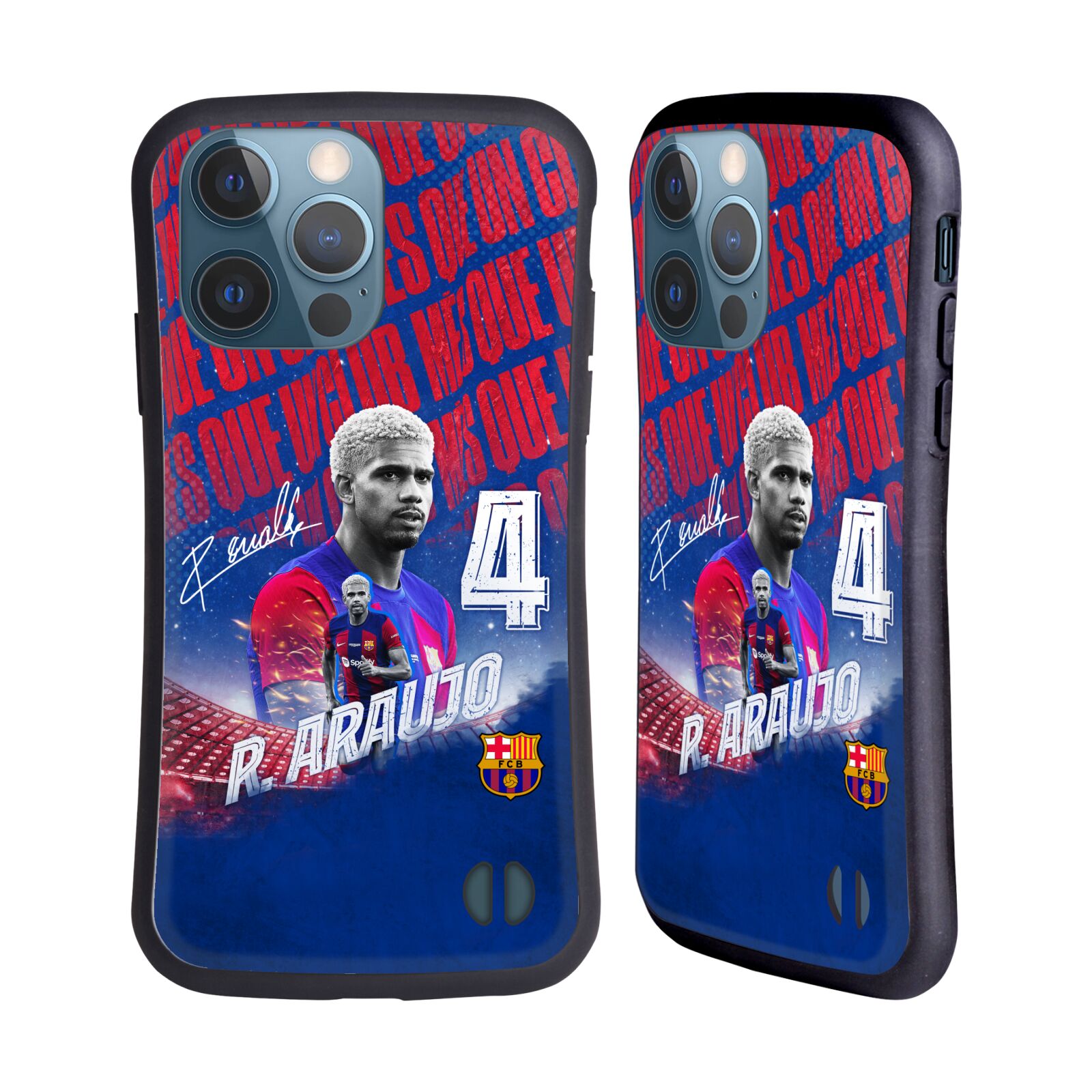 Odolný zadní obal pro mobil Apple iPhone 13 PRO - HEAD CASE - FC Barcelona - Ronaldo Araújo
