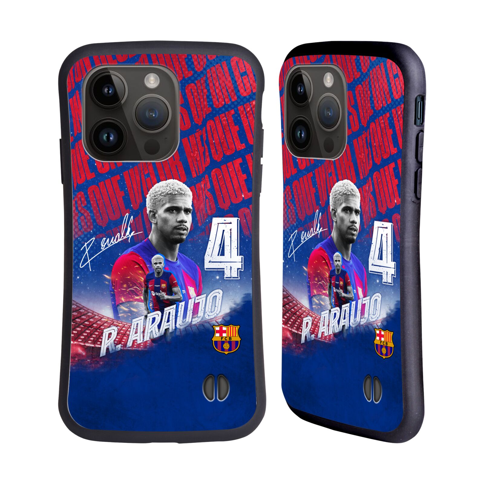 Odolný zadní obal pro mobil Apple iPhone 15 PRO - HEAD CASE - FC Barcelona - Ronaldo Araújo