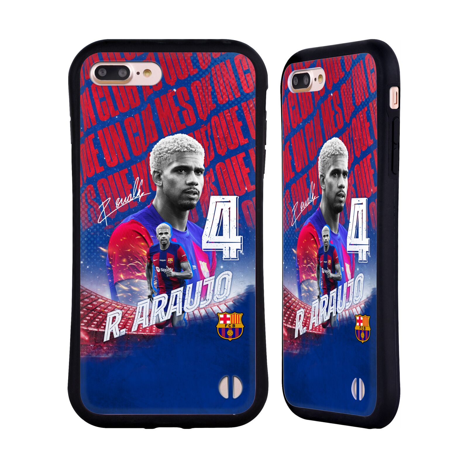 Odolný zadní obal pro mobil Apple Iphone 7+ /  8+ - HEAD CASE - FC Barcelona - Ronaldo Araújo