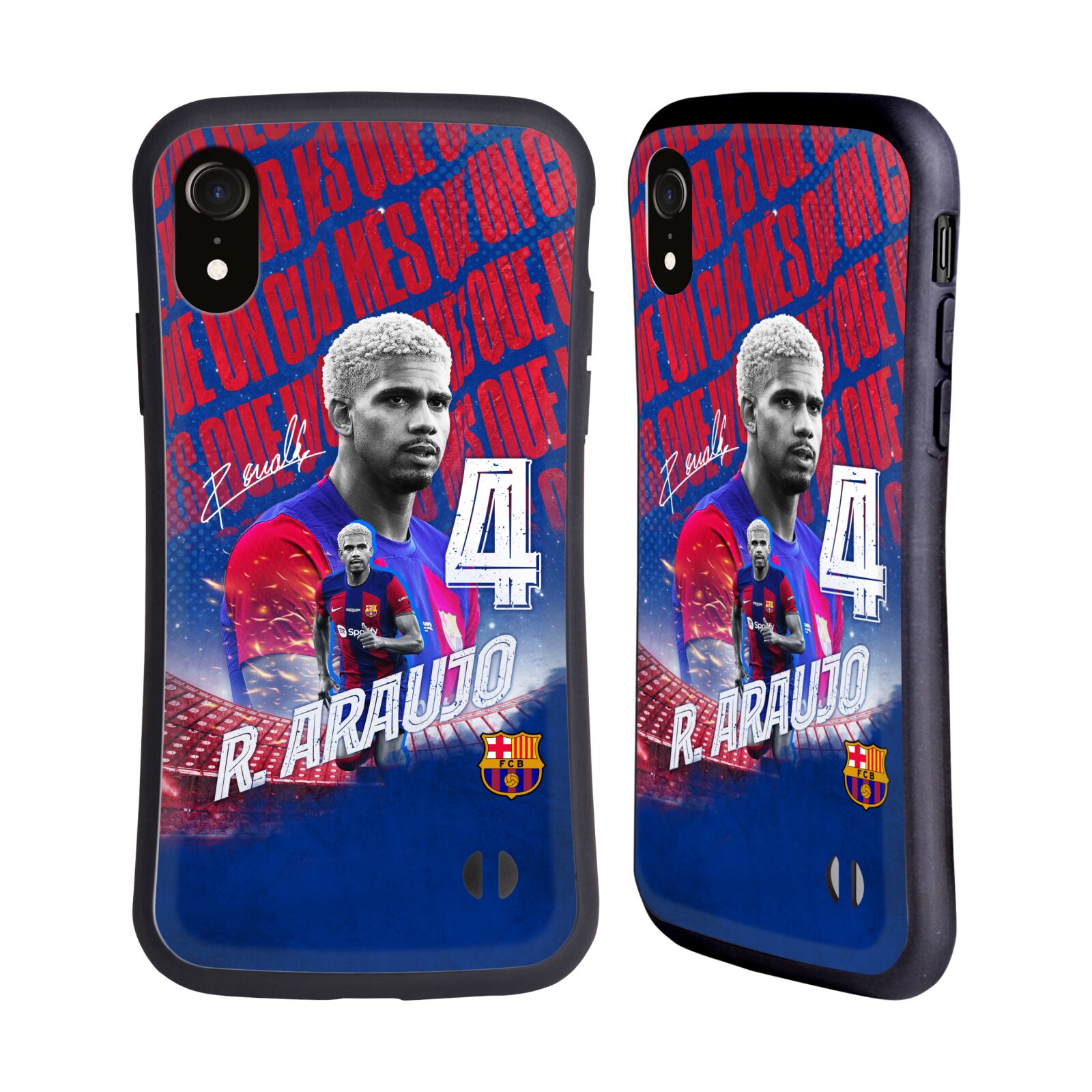 Odolný zadní obal pro mobil Apple Iphone XR - HEAD CASE - FC Barcelona - Ronaldo Araújo