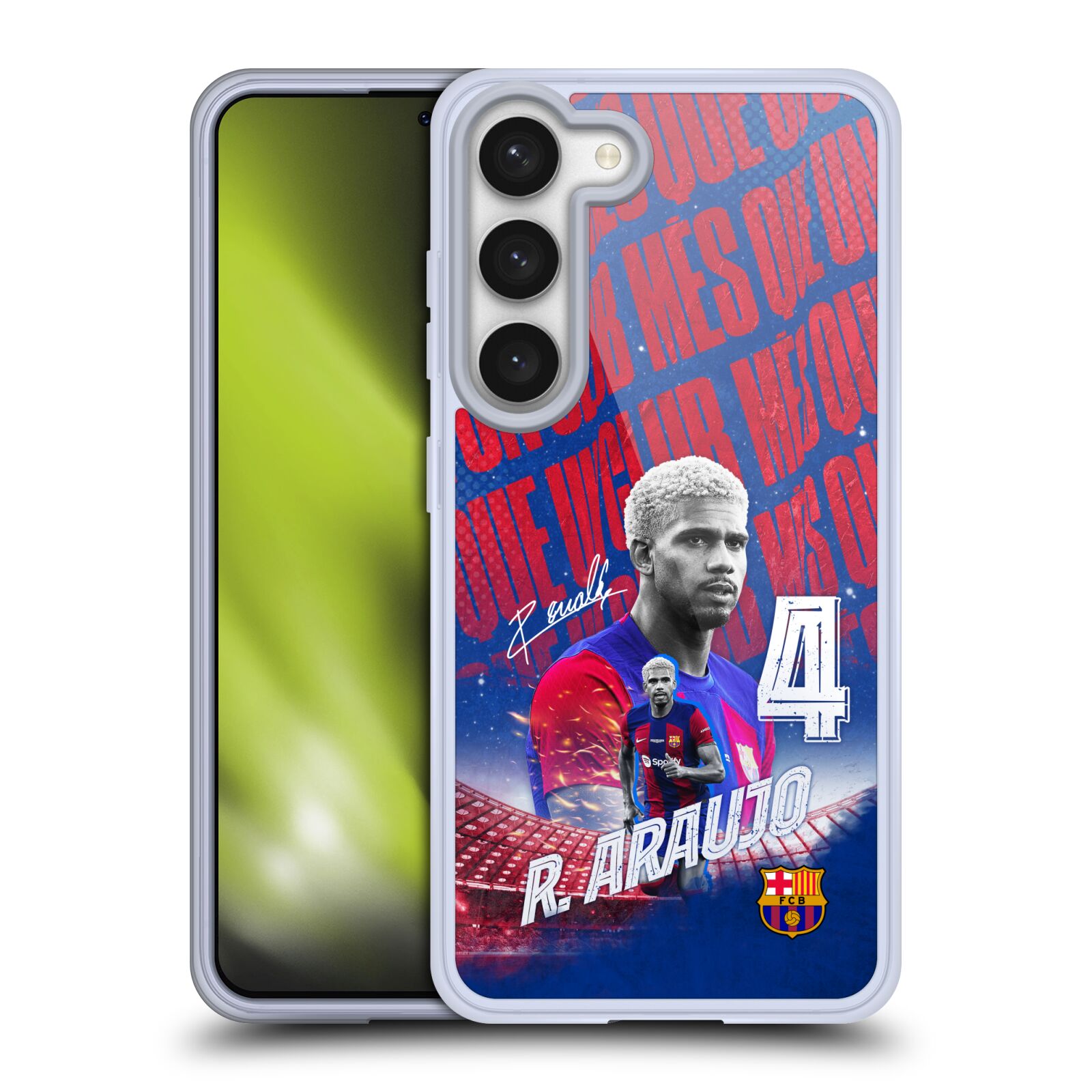 Obal na mobil Samsung Galaxy S23 5G - HEAD CASE - FC BARCELONA - Ronald Araújo