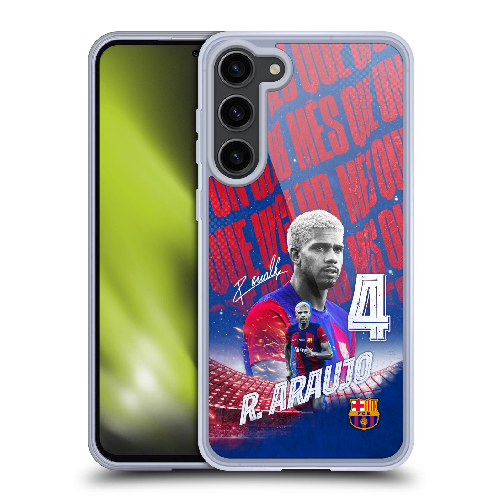 Obal na mobil Samsung Galaxy S23+ 5G - HEAD CASE - FC BARCELONA - Ronald Araújo