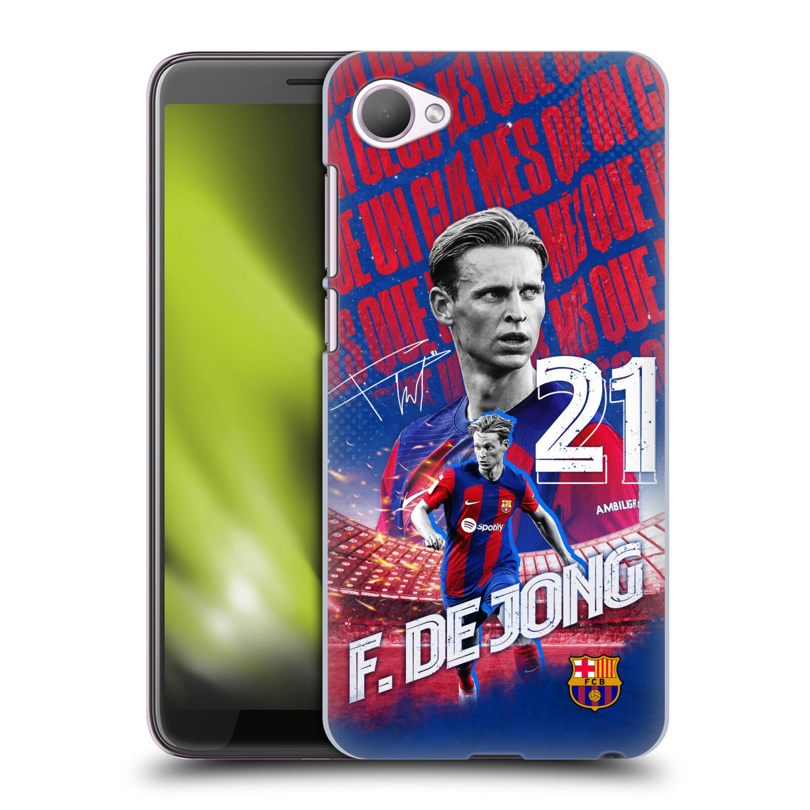 Obal na mobil HTC Desire 12 / Desire 12 DUAL SIM - HEAD CASE - FC BARCELONA - Frenkie de Jong