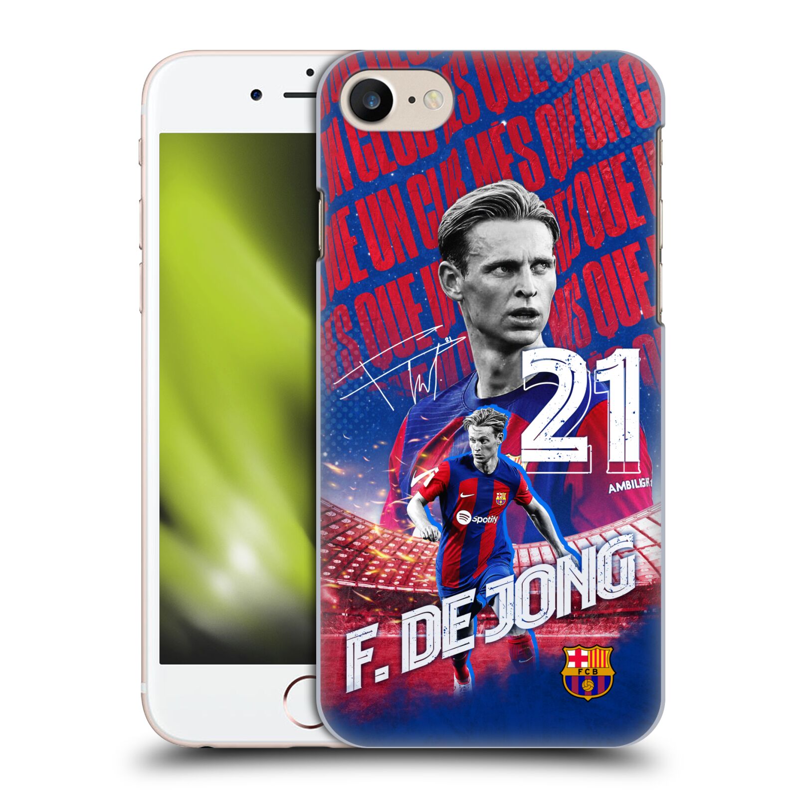 Obal na mobil Apple Iphone 7/8 - HEAD CASE - FC BARCELONA - Frenkie de Jong