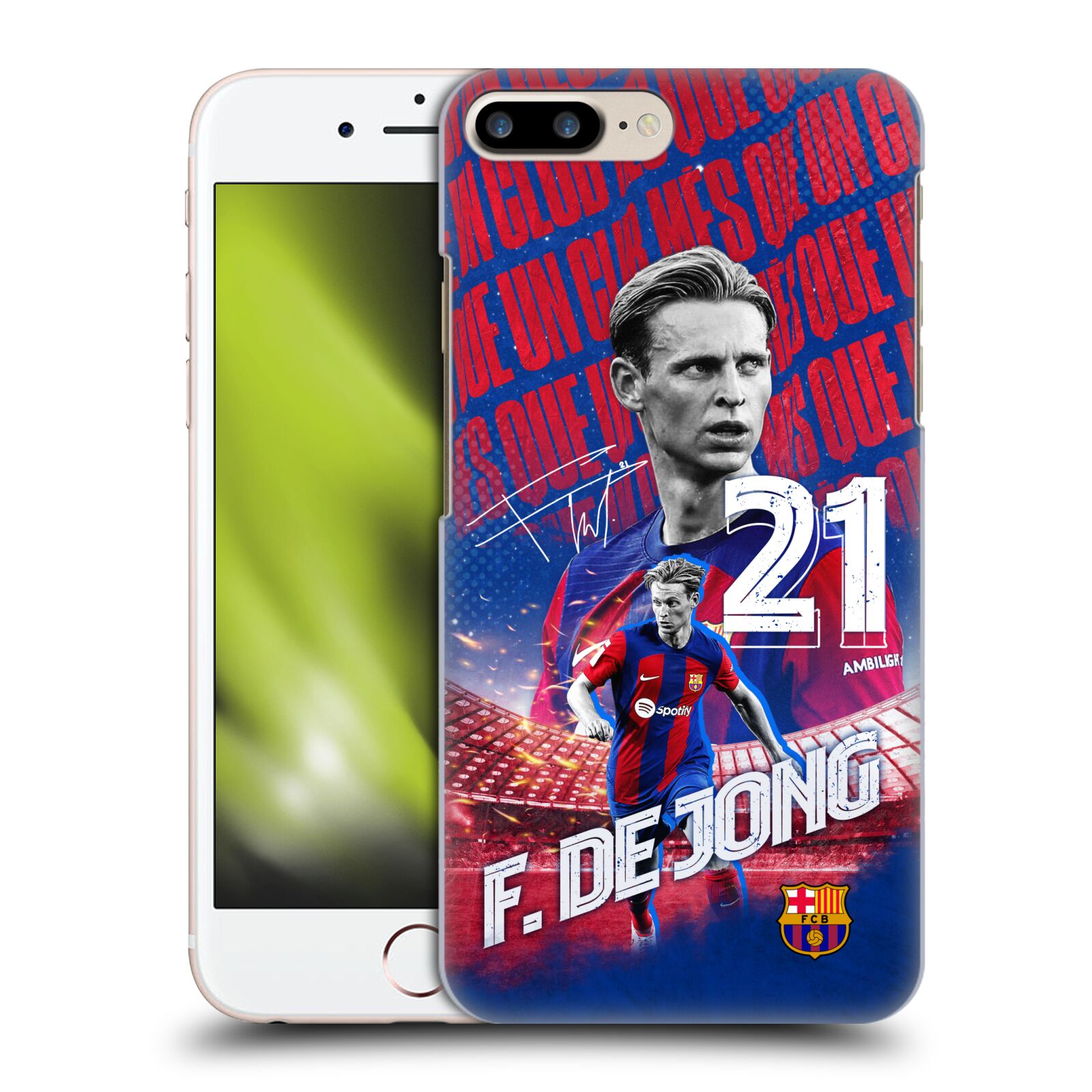 Obal na mobil Apple Iphone 7/8 PLUS - HEAD CASE - FC BARCELONA - Frenkie de Jong