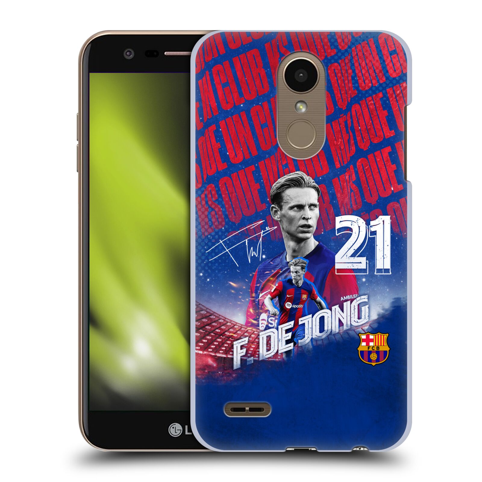 Obal na mobil LG K10 2018 - HEAD CASE - FC BARCELONA - Frenkie de Jong