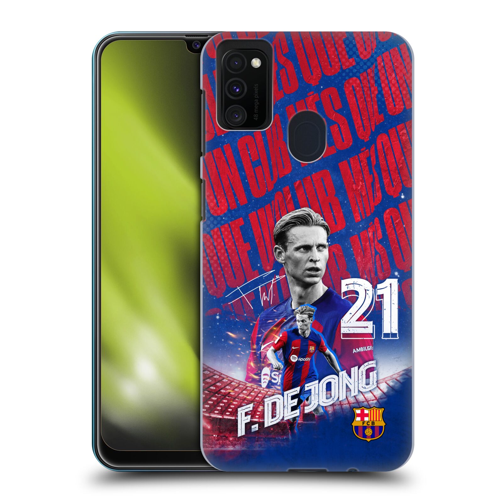 Obal na mobil Samsung Galaxy M21 - HEAD CASE - FC BARCELONA - Frenkie de Jong