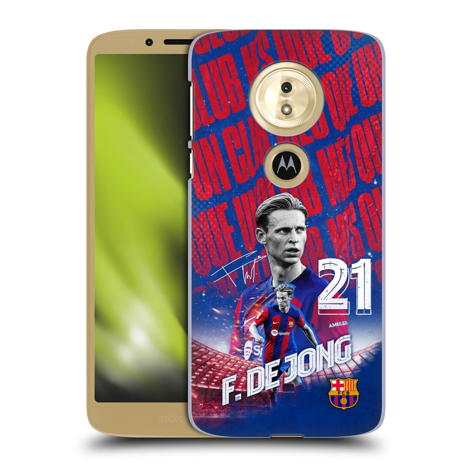 Obal na mobil Motorola Moto E5 - HEAD CASE - FC BARCELONA - Frenkie de Jong