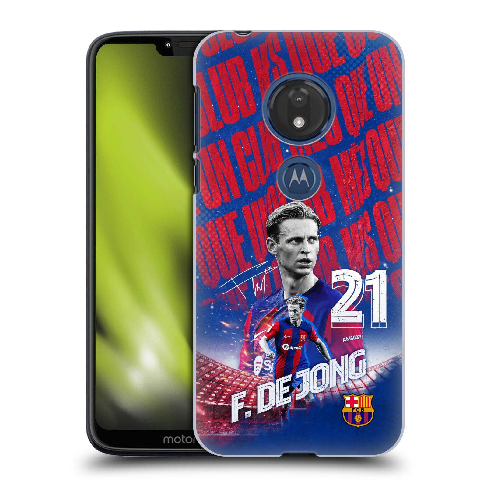 Obal na mobil Motorola Moto G7 Play - HEAD CASE - FC BARCELONA - Frenkie de Jong