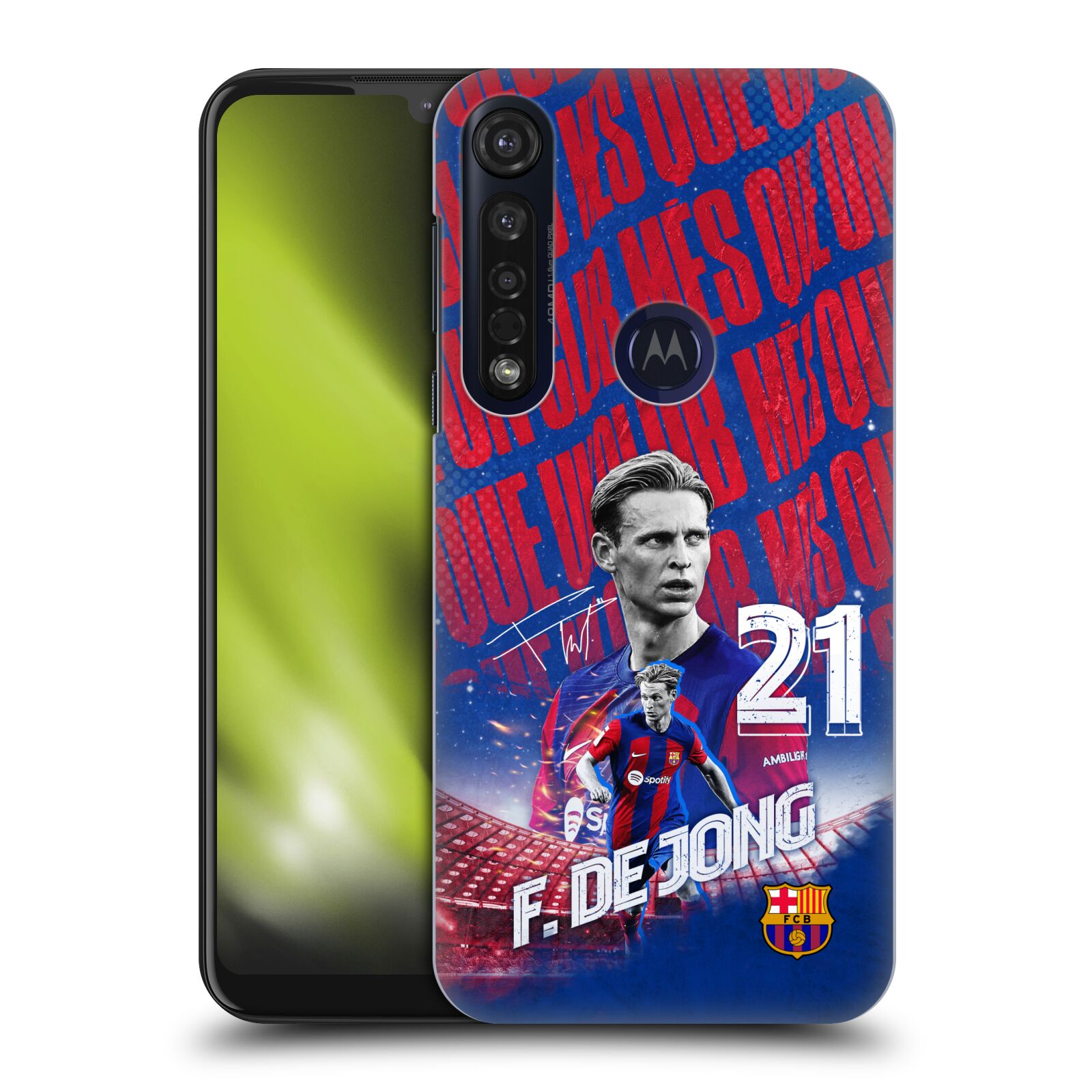 Obal na mobil Motorola Moto G8 PLUS - HEAD CASE - FC BARCELONA - Frenkie de Jong