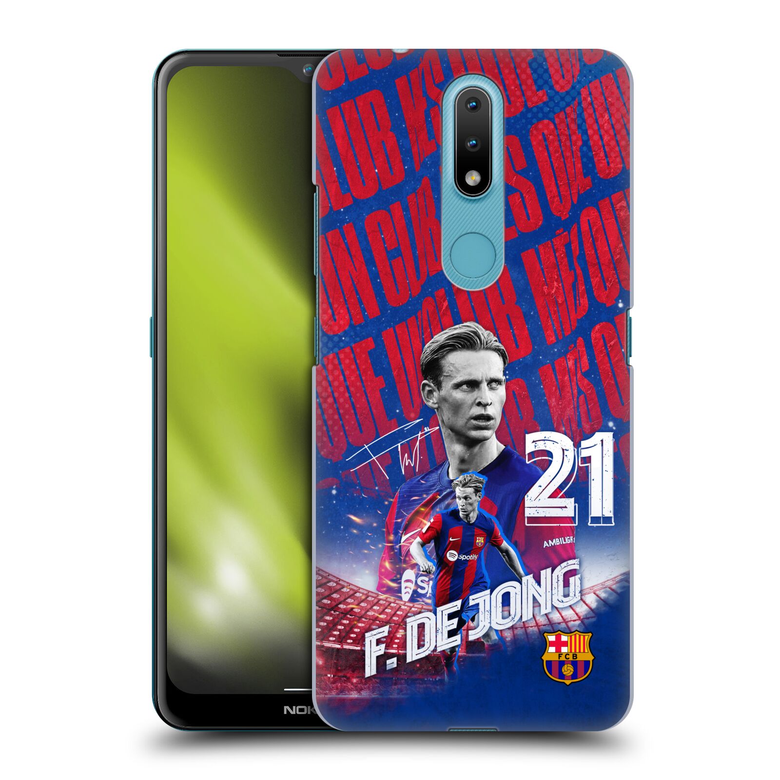 Obal na mobil Nokia 2.4 - HEAD CASE - FC BARCELONA - Frenkie de Jong