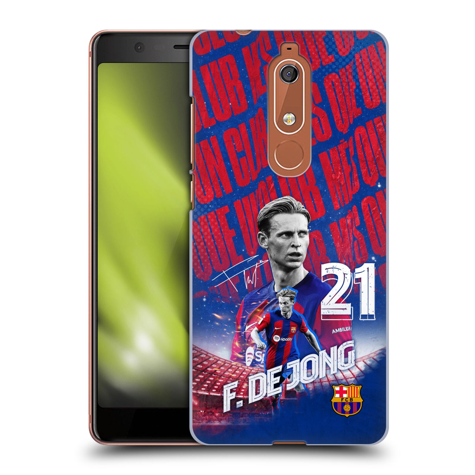 Obal na mobil Nokia 5.1 - HEAD CASE - FC BARCELONA - Frenkie de Jong