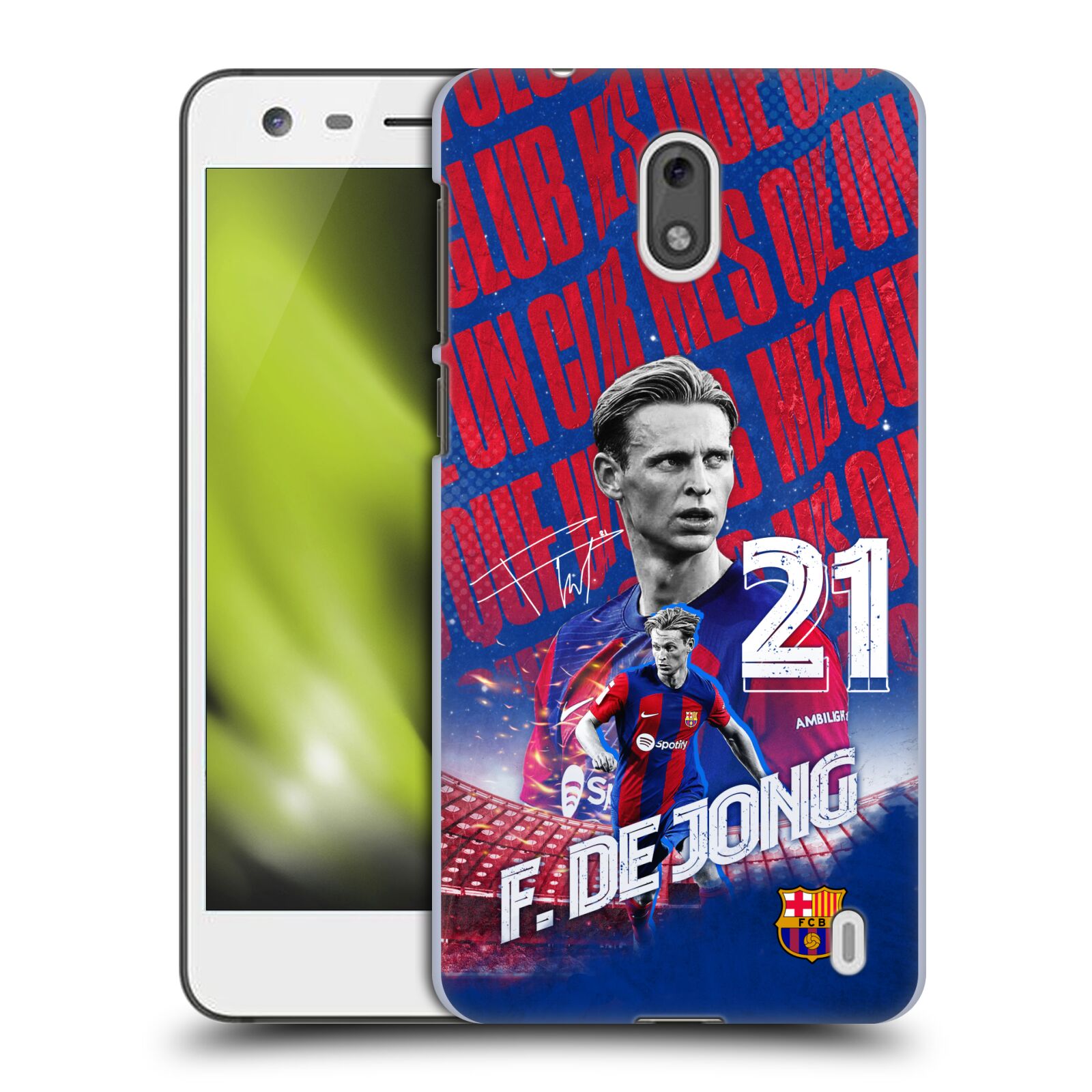 Obal na mobil Nokia 2 - HEAD CASE - FC BARCELONA - Frenkie de Jong