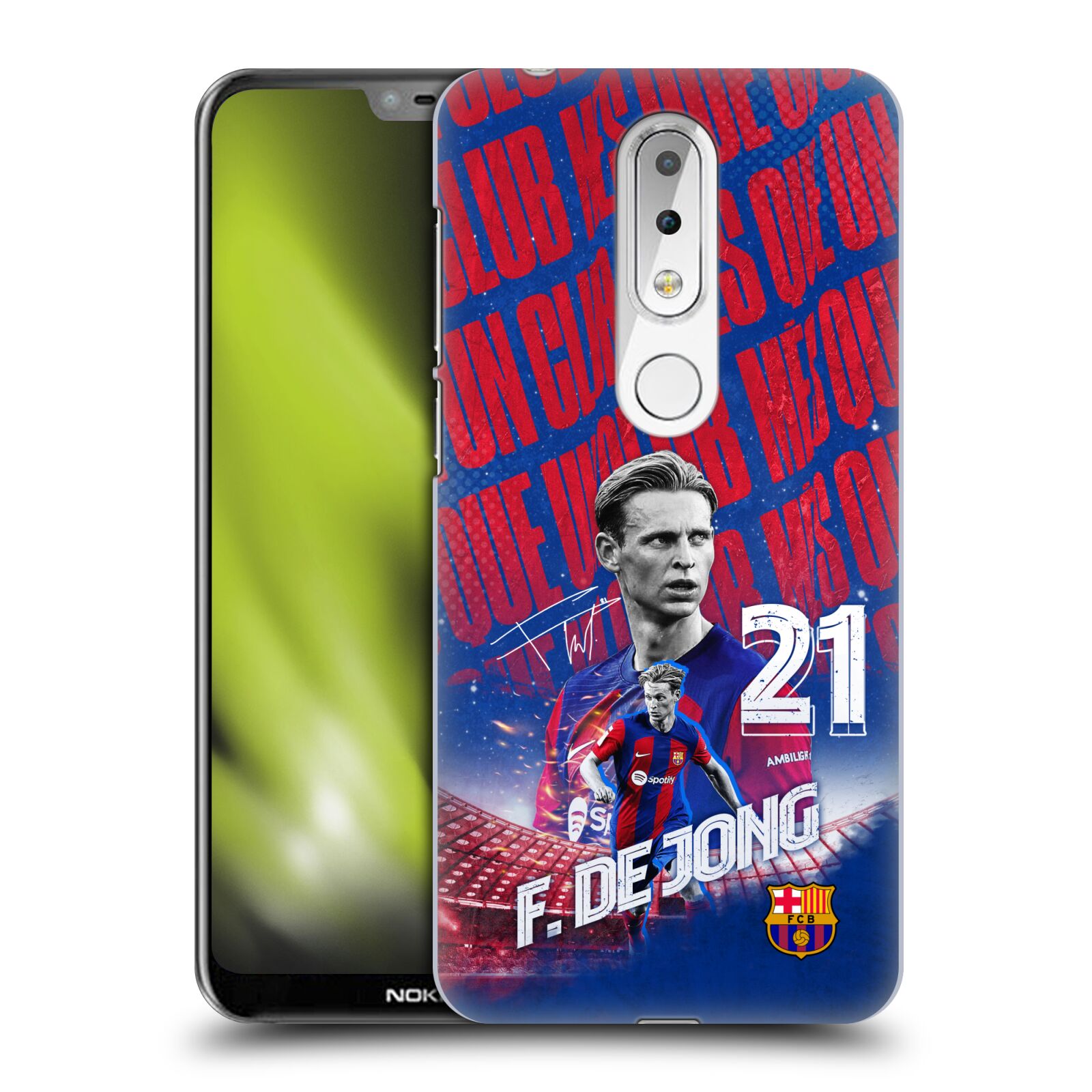 Obal na mobil Nokia 6.1 PLUS - HEAD CASE - FC BARCELONA - Frenkie de Jong