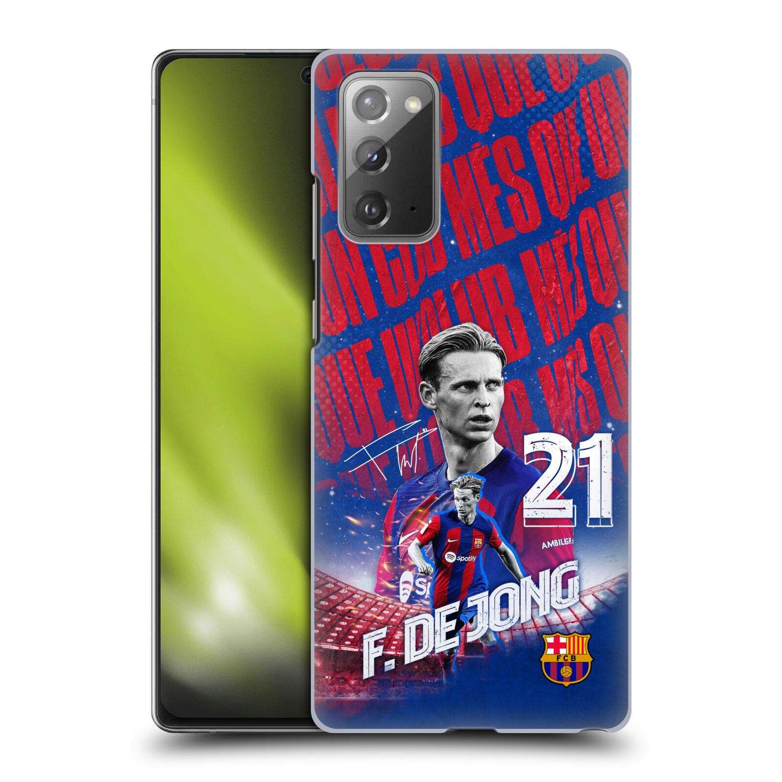 Obal na mobil Samsung Galaxy Note 20 - HEAD CASE - FC BARCELONA - Frenkie de Jong