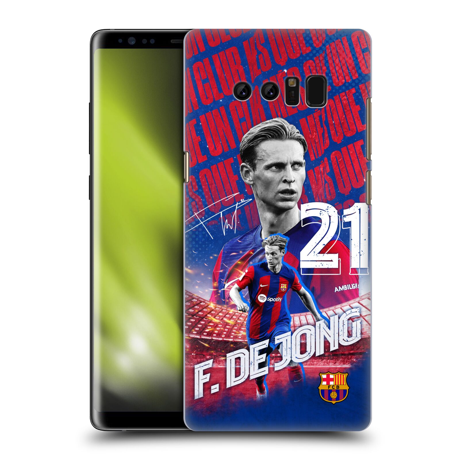 Obal na mobil Samsung Galaxy Note 8 - HEAD CASE - FC BARCELONA - Frenkie de Jong
