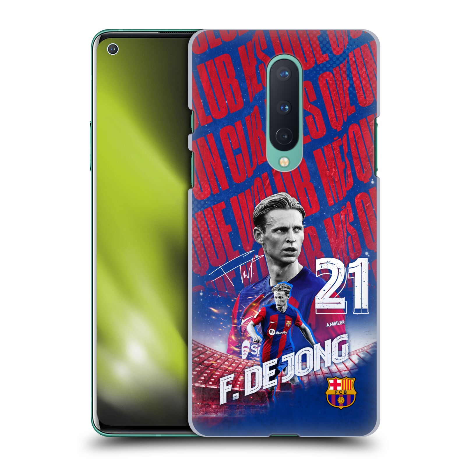 Obal na mobil OnePlus 8 5G - HEAD CASE - FC BARCELONA - Frenkie de Jong