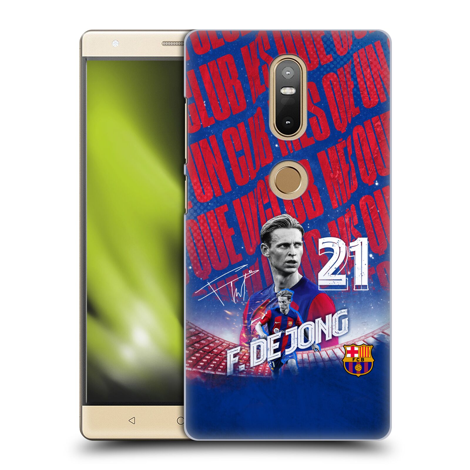 Obal na mobil Lenovo Phab 2 PLUS - HEAD CASE - FC BARCELONA - Frenkie de Jong