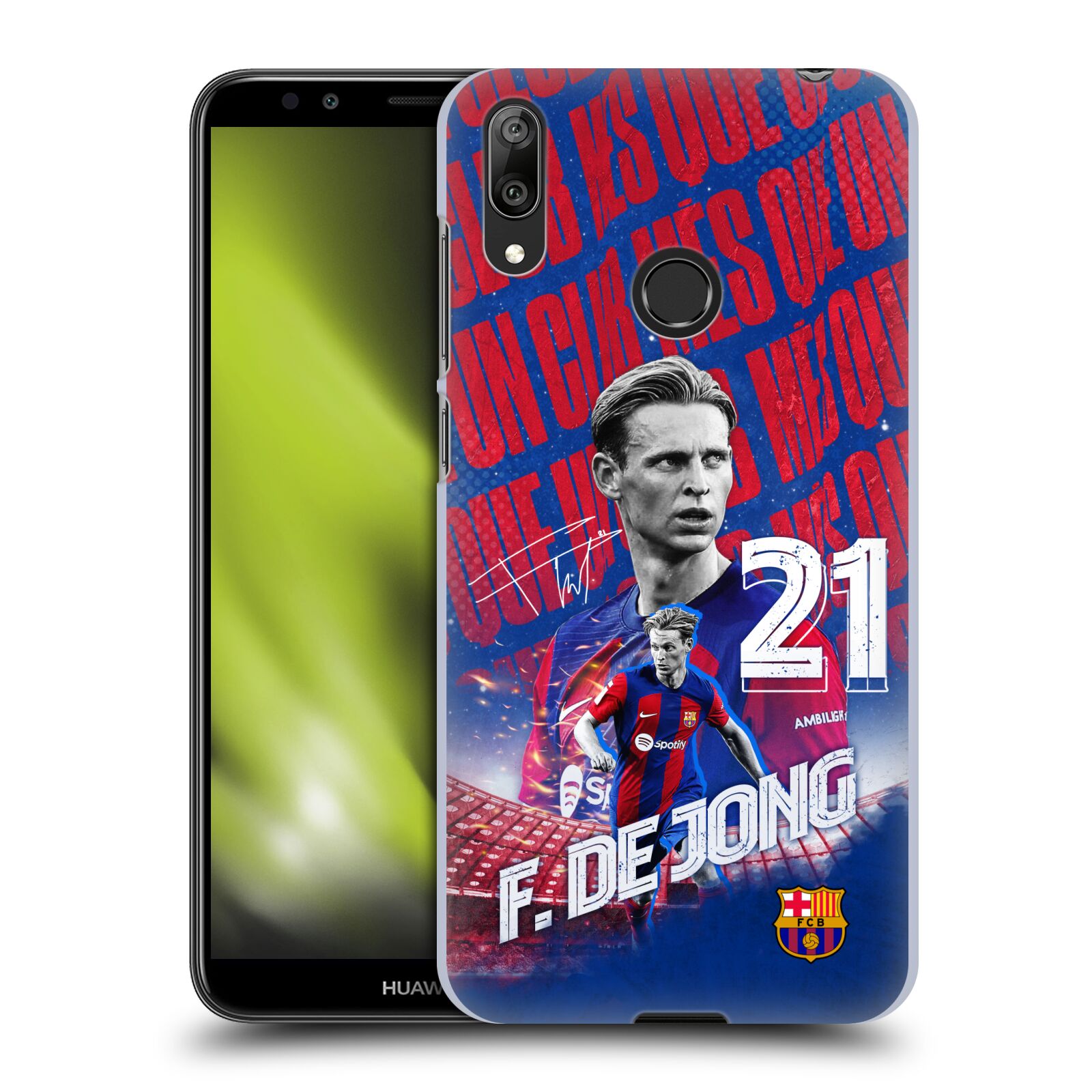 Obal na mobil Huawei Y7 2019 - HEAD CASE - FC BARCELONA - Frenkie de Jong