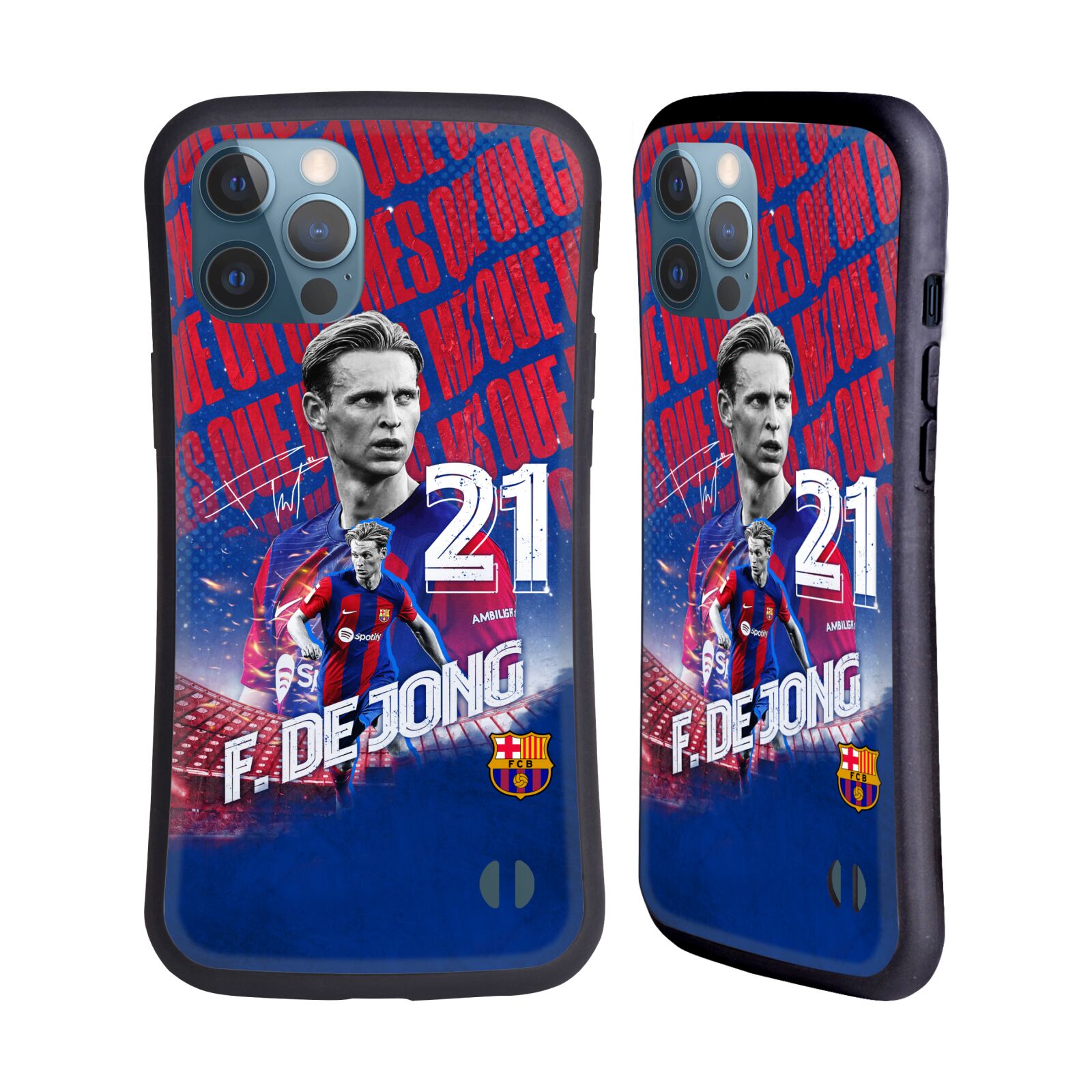 Odolný zadní obal pro mobil Apple iPhone 12 PRO MAX - HEAD CASE - FC Barcelona - Frenkie de Jong