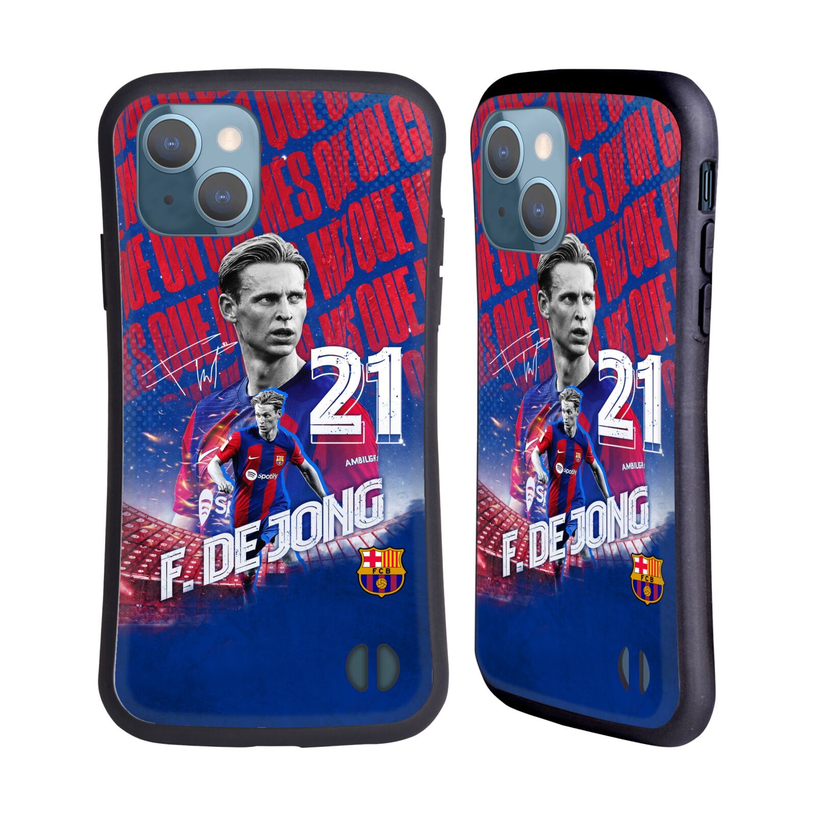 Odolný zadní obal pro mobil Apple iPhone 13 - HEAD CASE - FC Barcelona - Frenkie de Jong