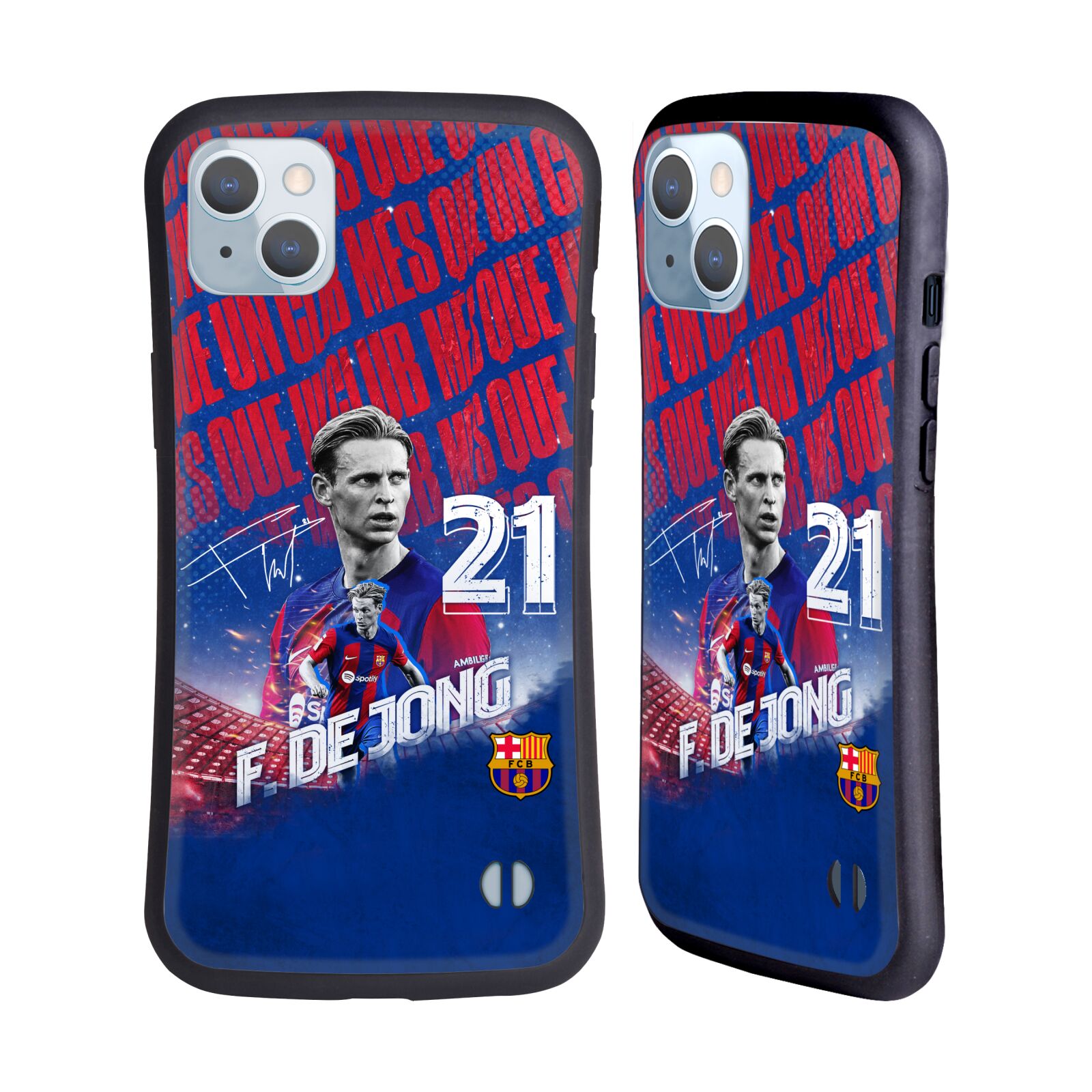 Odolný zadní obal pro mobil Apple iPhone 14 PLUS - HEAD CASE - FC Barcelona - Frenkie de Jong