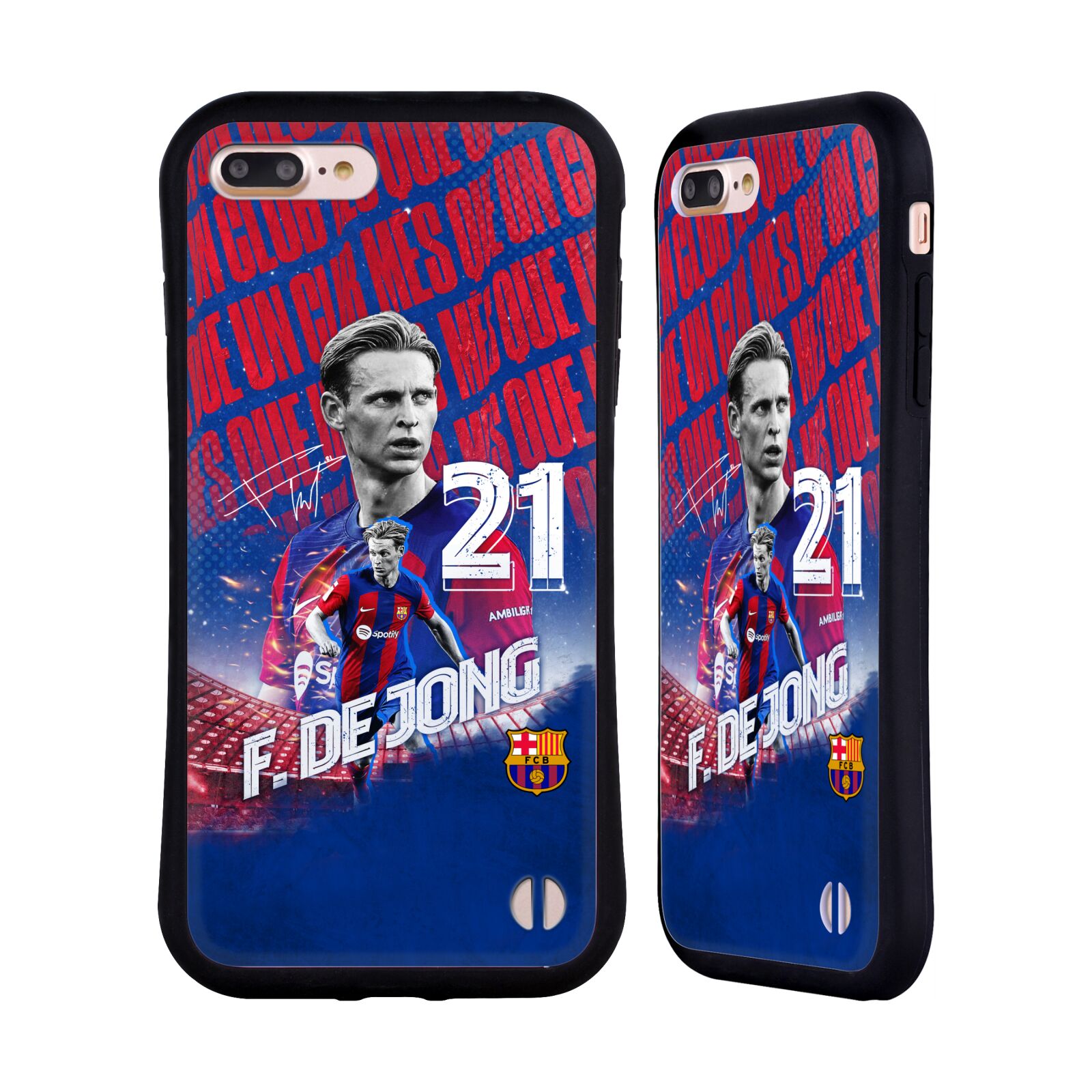 Odolný zadní obal pro mobil Apple Iphone 7+ /  8+ - HEAD CASE - FC Barcelona - Frenkie de Jong