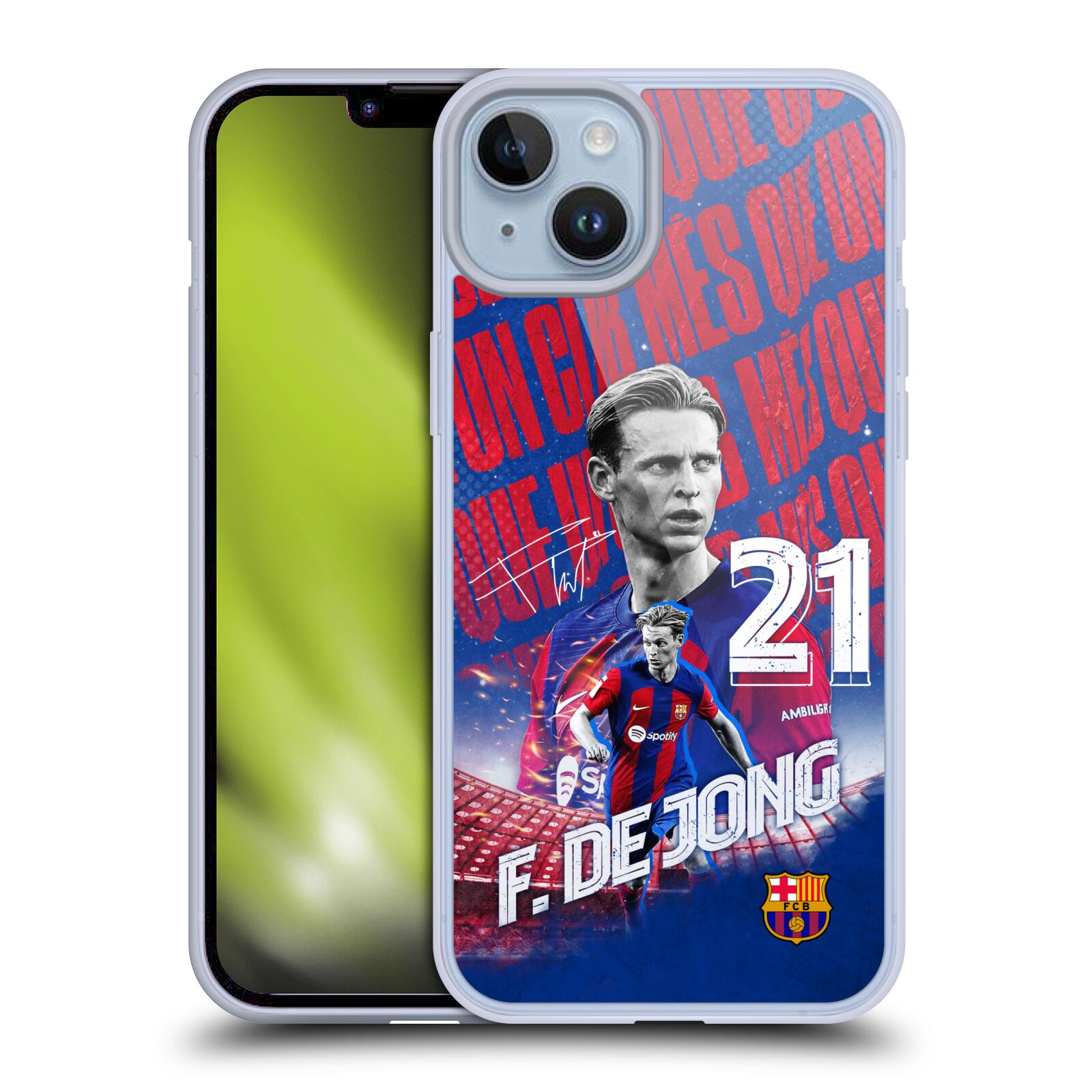 Obal na mobil Apple Iphone 14 PLUS - HEAD CASE - FC BARCELONA - Frenkie de Jong