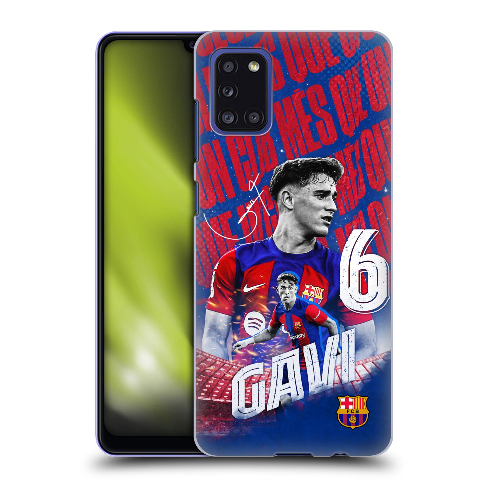 Obal na mobil Samsung Galaxy A31 - HEAD CASE - FC BARCELONA - Gavi