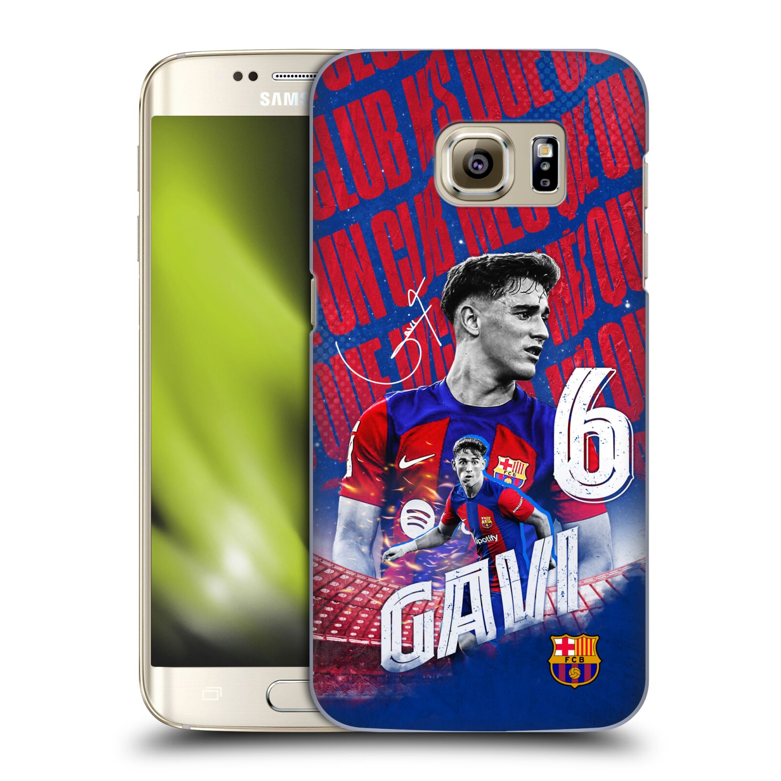 Obal na mobil Samsung Galaxy S7 EDGE - HEAD CASE - FC BARCELONA - Gavi
