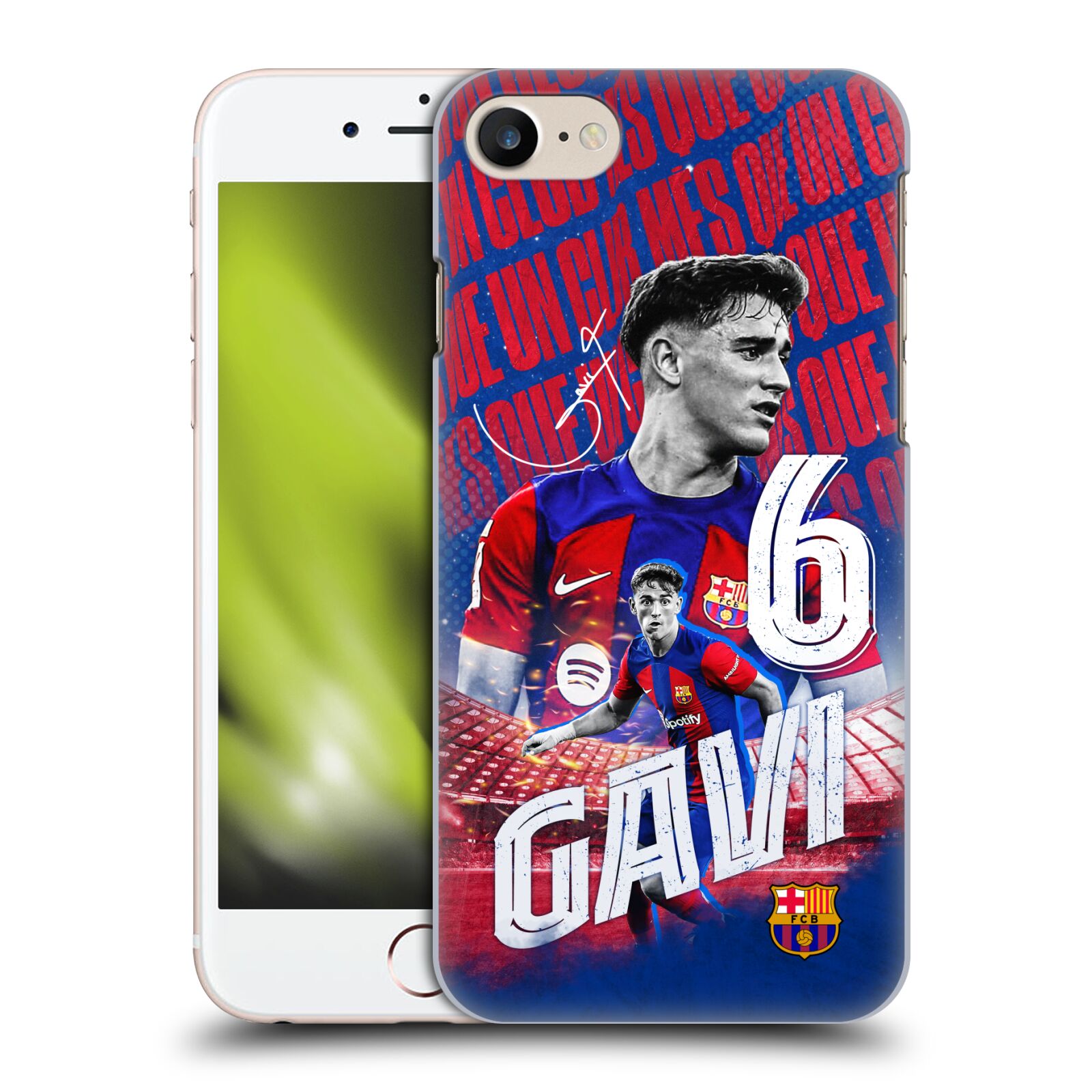 Obal na mobil Apple Iphone 7/8 - HEAD CASE - FC BARCELONA - Gavi