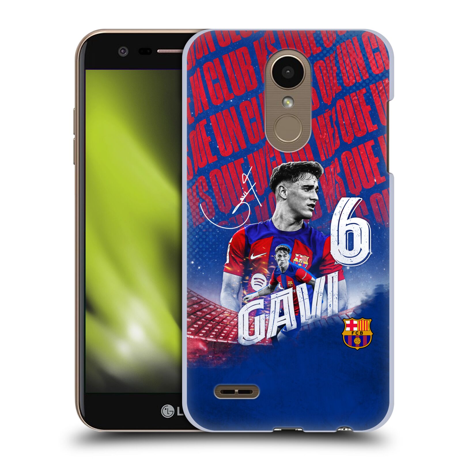 Obal na mobil LG K10 2018 - HEAD CASE - FC BARCELONA - Gavi