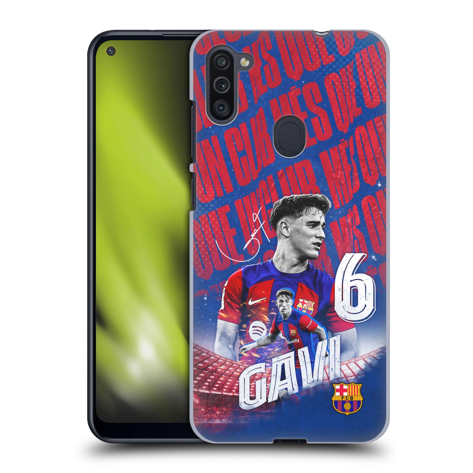 Obal na mobil Samsung Galaxy M11 - HEAD CASE - FC BARCELONA - Gavi