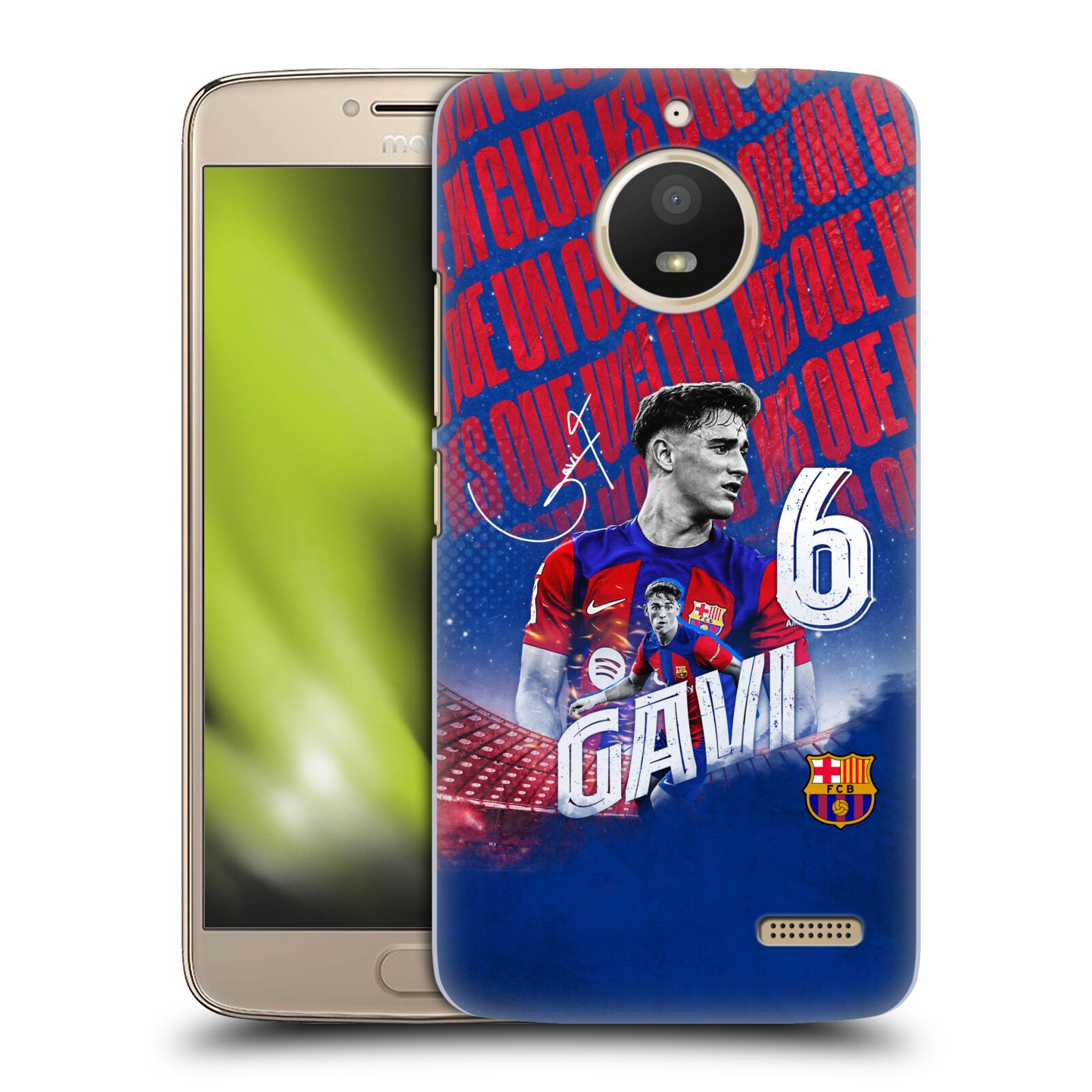 Obal na mobil Lenovo Moto E4 - HEAD CASE - FC BARCELONA - Gavi