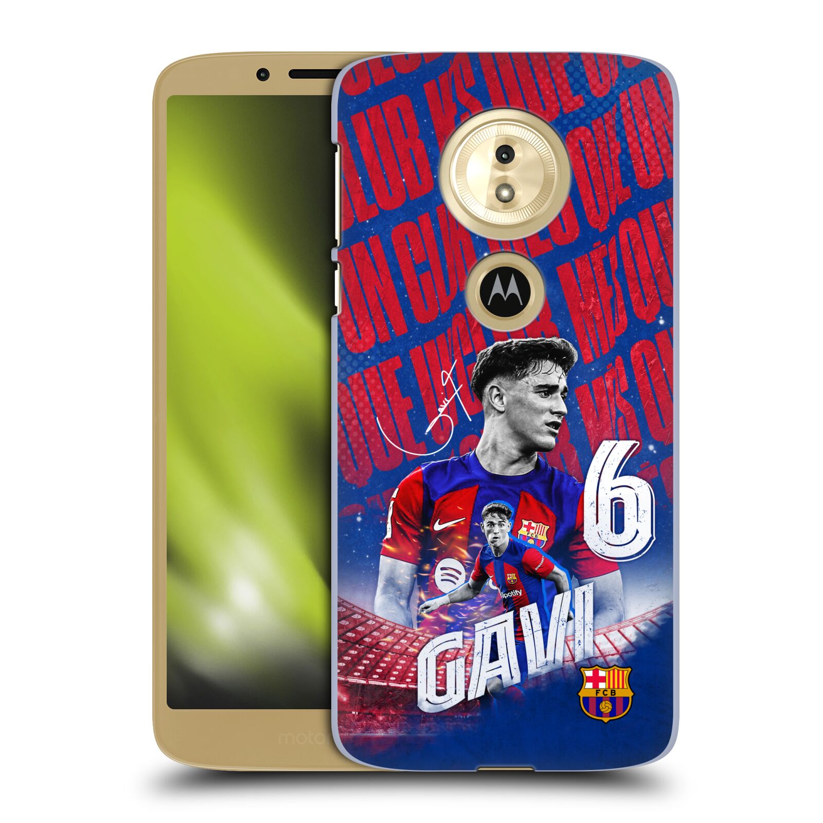 Obal na mobil Motorola Moto E5 - HEAD CASE - FC BARCELONA - Gavi