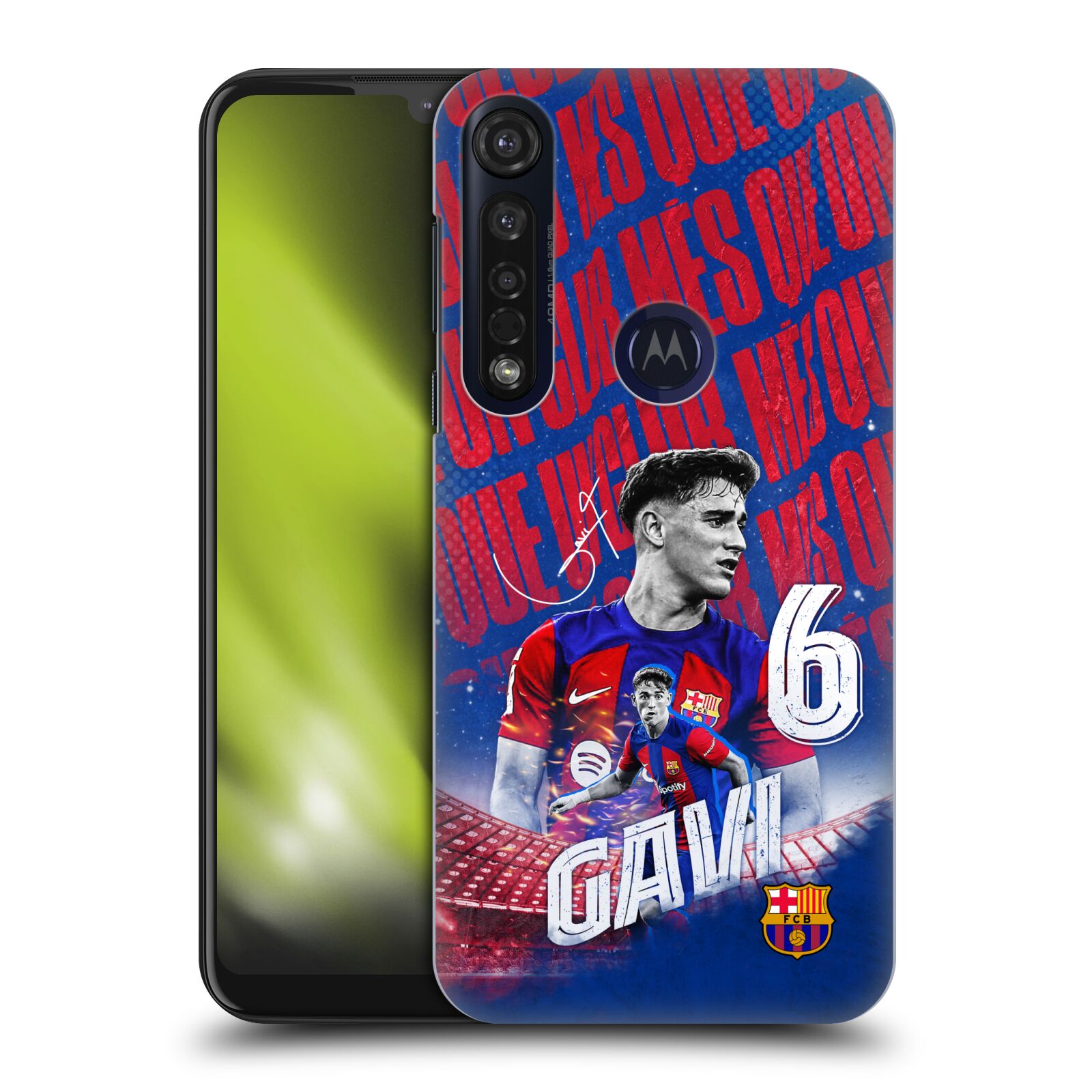 Obal na mobil Motorola Moto G8 PLUS - HEAD CASE - FC BARCELONA - Gavi