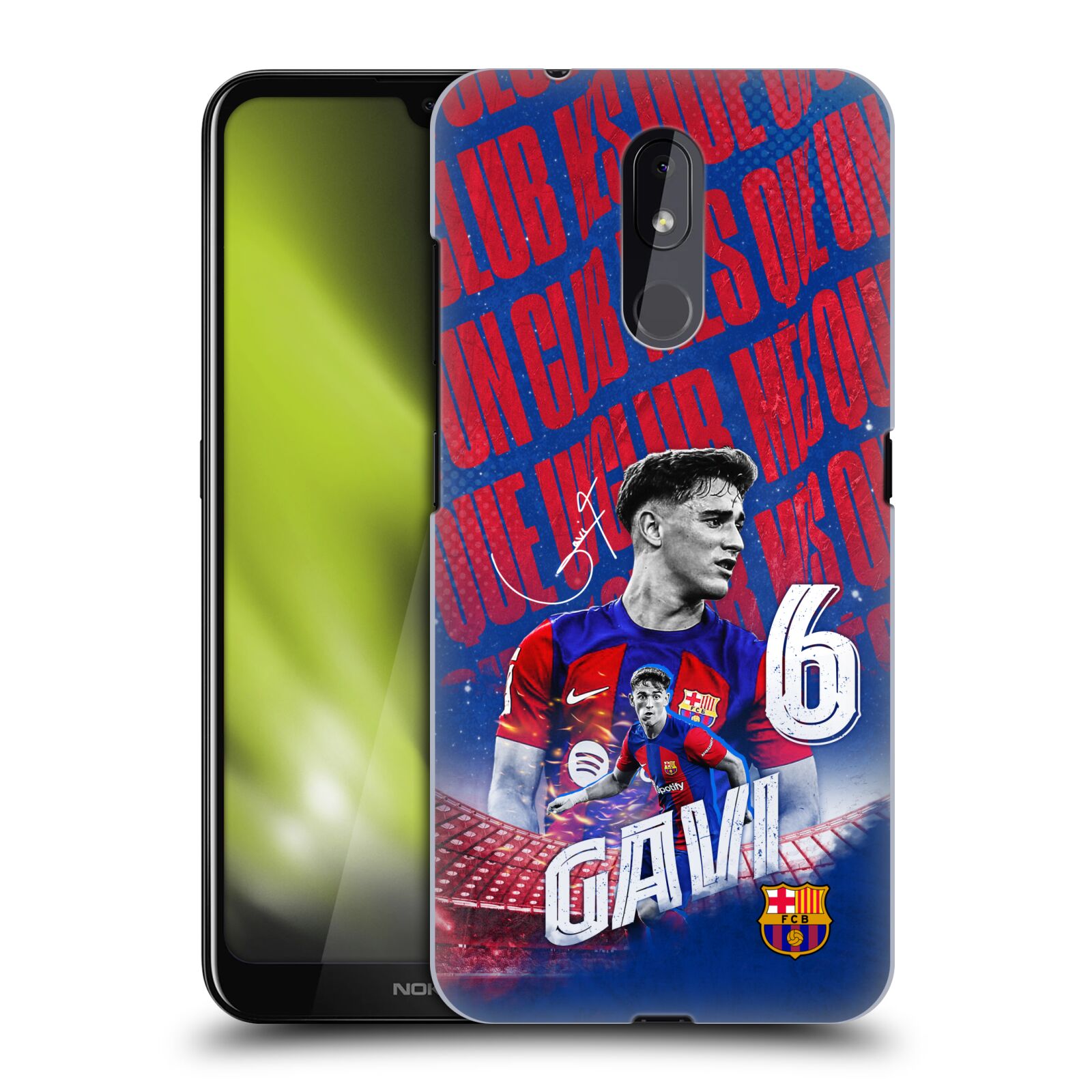 Obal na mobil Nokia 3.2 - HEAD CASE - FC BARCELONA - Gavi