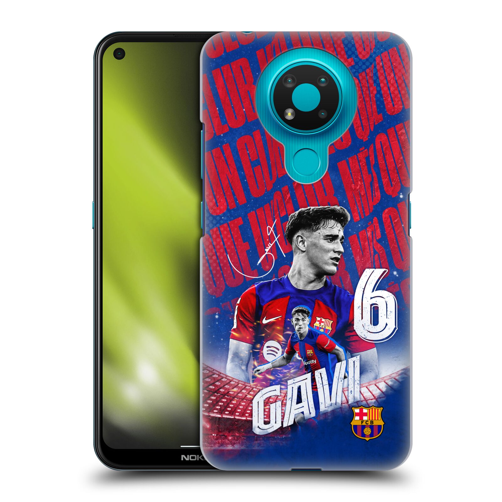 Obal na mobil Nokia 3.4 - HEAD CASE - FC BARCELONA - Gavi