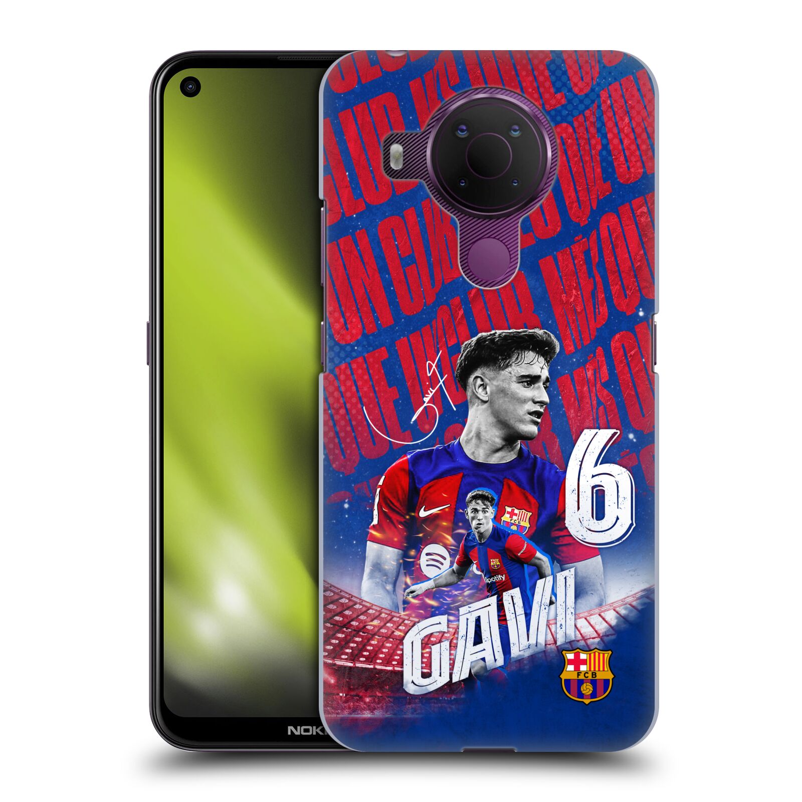 Obal na mobil Nokia 5.4 - HEAD CASE - FC BARCELONA - Gavi