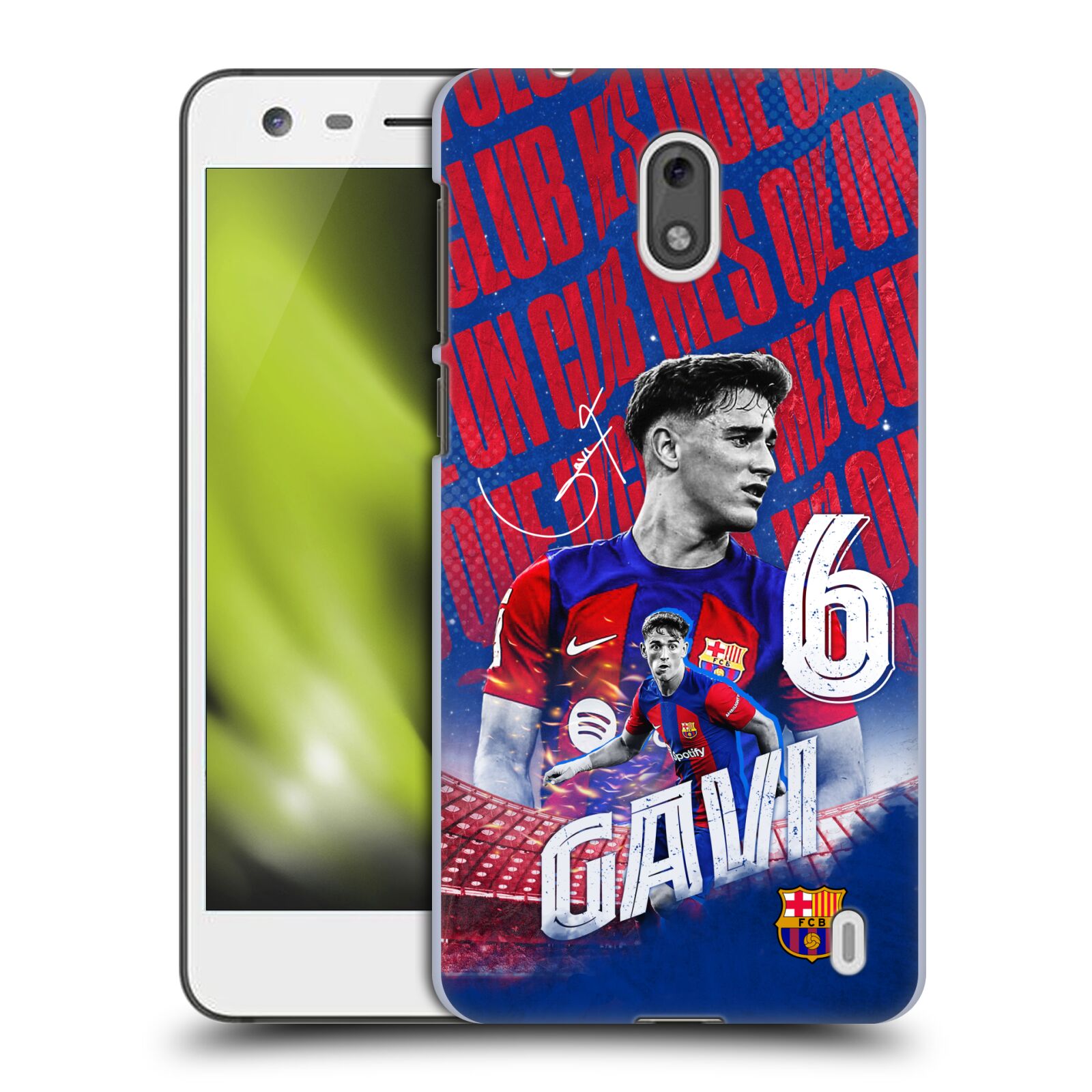 Obal na mobil Nokia 2 - HEAD CASE - FC BARCELONA - Gavi