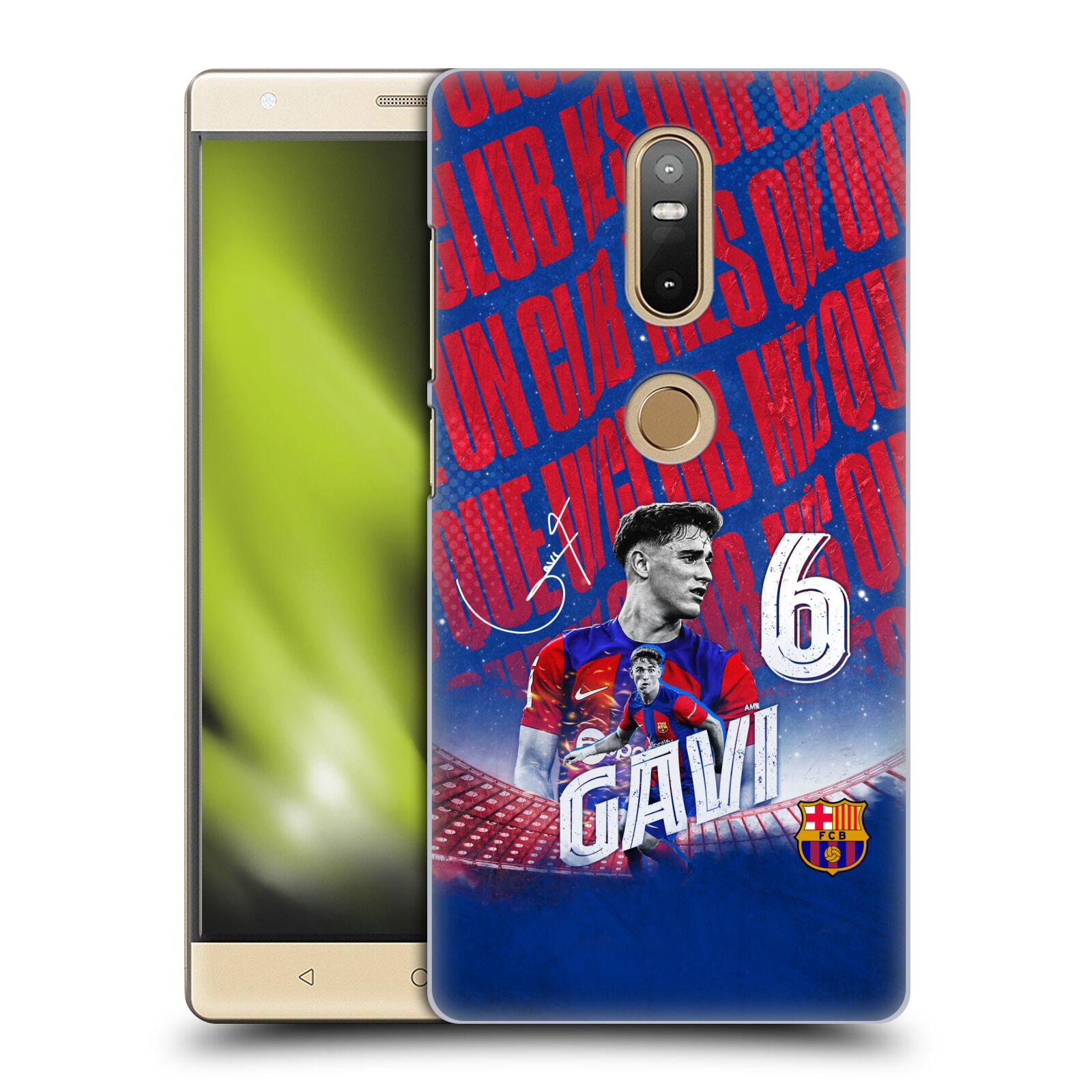 Obal na mobil Lenovo Phab 2 PLUS - HEAD CASE - FC BARCELONA - Gavi