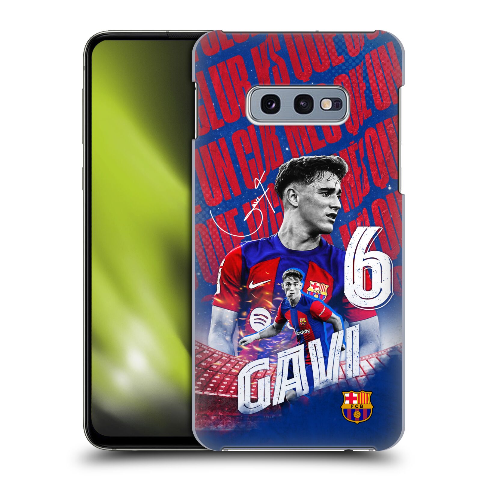 Obal na mobil Samsung Galaxy S10e - HEAD CASE - FC BARCELONA - Gavi
