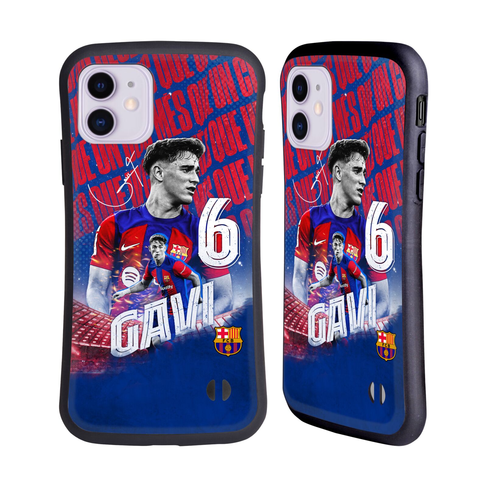 Odolný zadní obal pro mobil Apple Iphone 11 - HEAD CASE - FC Barcelona - Gavi