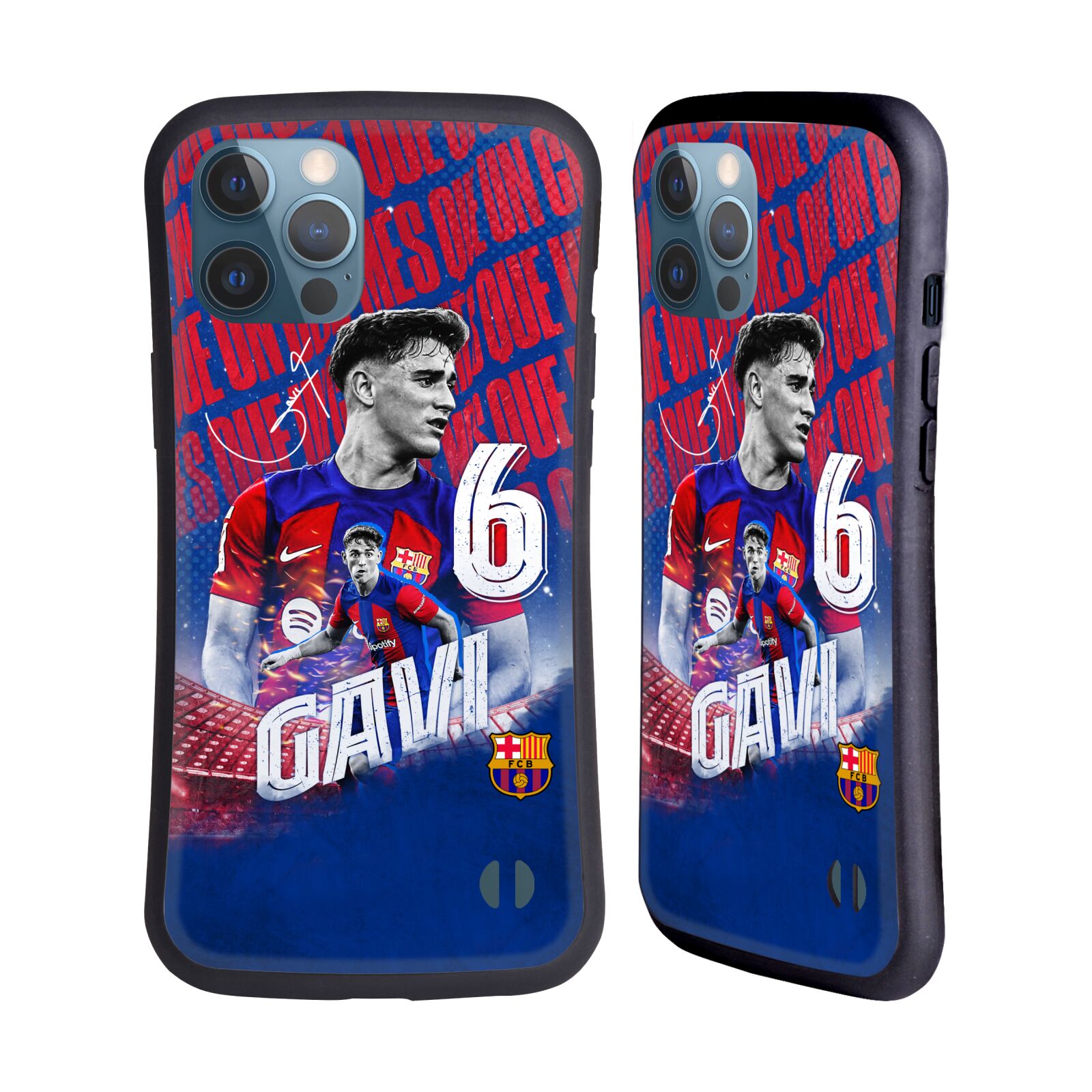 Odolný zadní obal pro mobil Apple iPhone 12 PRO MAX - HEAD CASE - FC Barcelona - Gavi