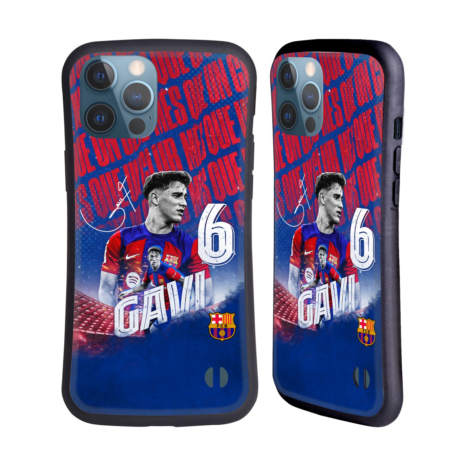Odolný zadní obal pro mobil Apple iPhone 13 PRO MAX - HEAD CASE - FC Barcelona - Gavi